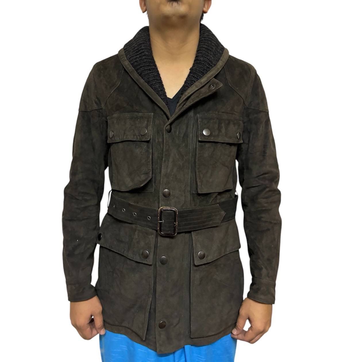 Gucci FW03 Gucci Tom Ford Belted Suede Fields Leather Jacket Size US S / EU 44-46 / 1 - 16 Thumbnail