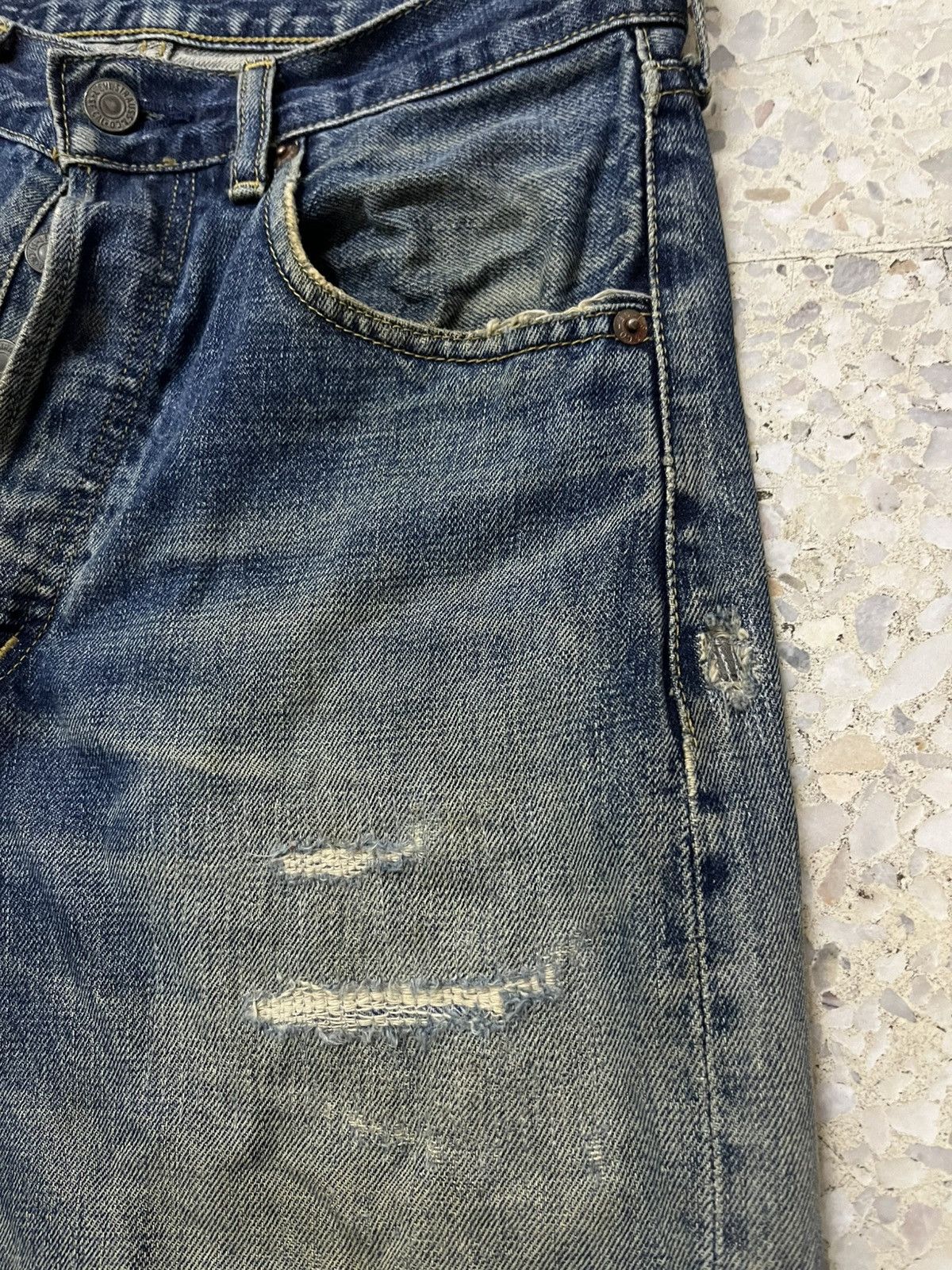 Levi's Vintage Clothing Levi’s 503B Vintage Selvedge Denim Heavy Fade Rare Size US 29 - 9 Thumbnail