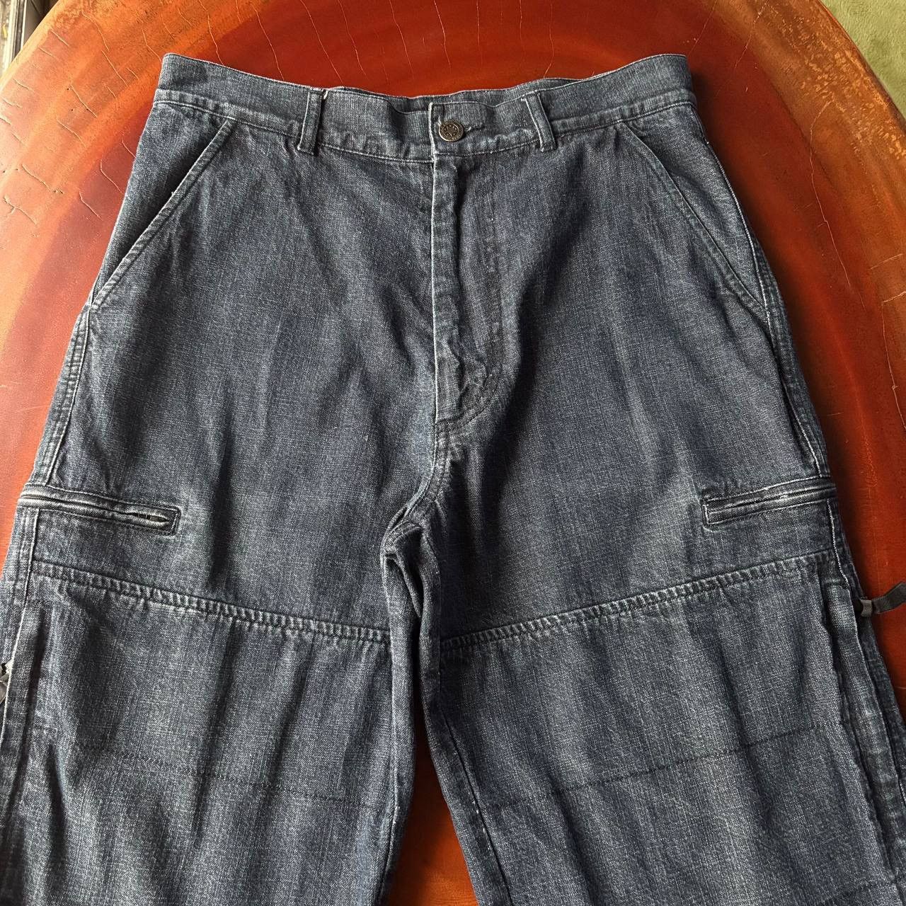 A.P.C. APC Jorts Multi Pocket Cargo Dark Blue Jeans Pants Size US 30 / EU 46 - 3 Thumbnail