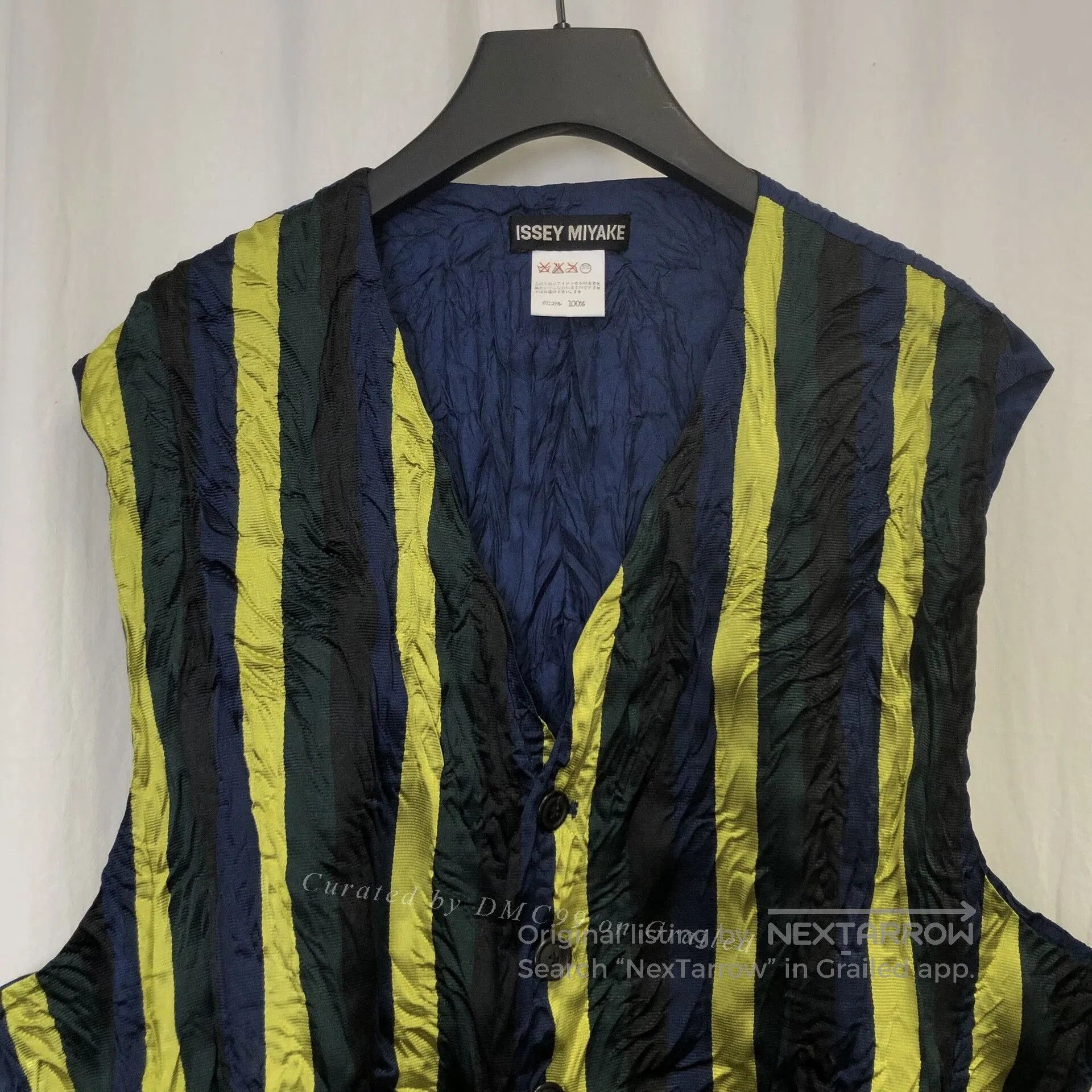 Issey Miyake Issey Miyake 1993 SS Pleated Striped Vest. Size US M / EU 48-50 / 2 - 5 Thumbnail