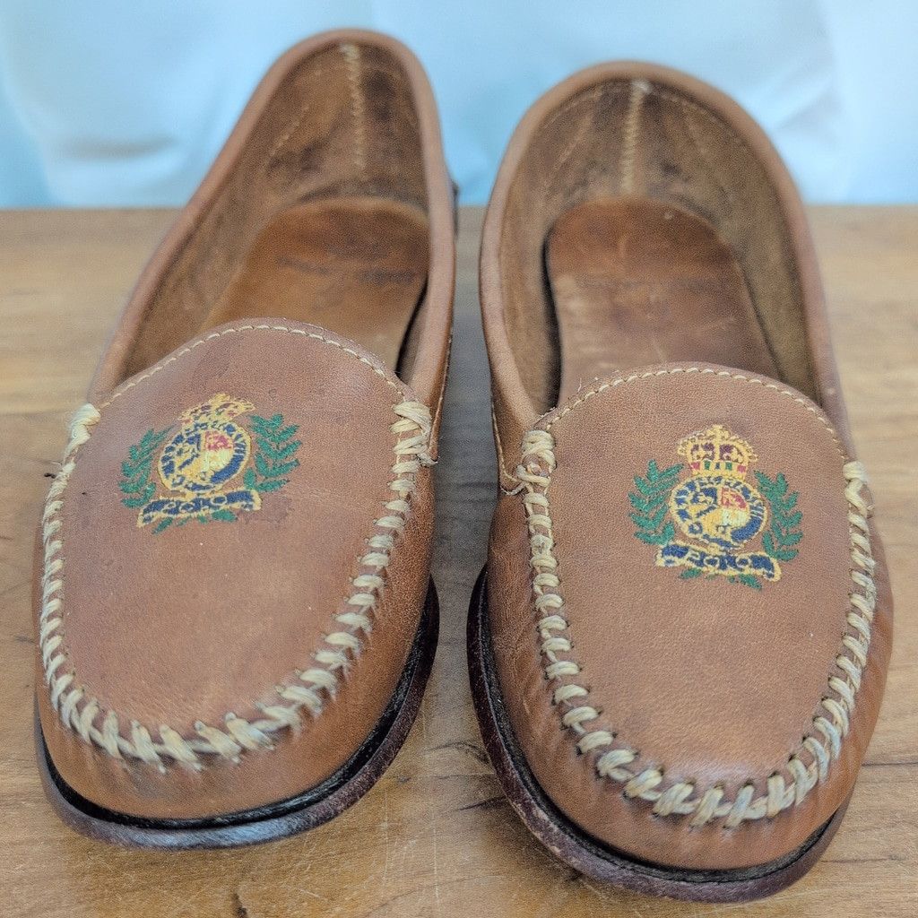 Polo Ralph Lauren × Ralph Lauren Vintage Polo Ralph Lauren Maine Bench Made Leather Flats 8.5 Size US 8.5 / IT 38.5 - 9 Thumbnail