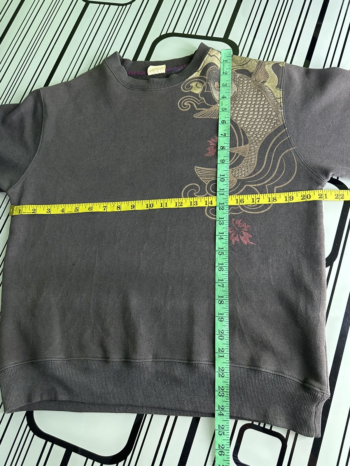 Bullet Noise Vintage Sukajan Japanese Design Koi Fish Sweatshirt Size US S / EU 44-46 / 1 - 8 Thumbnail