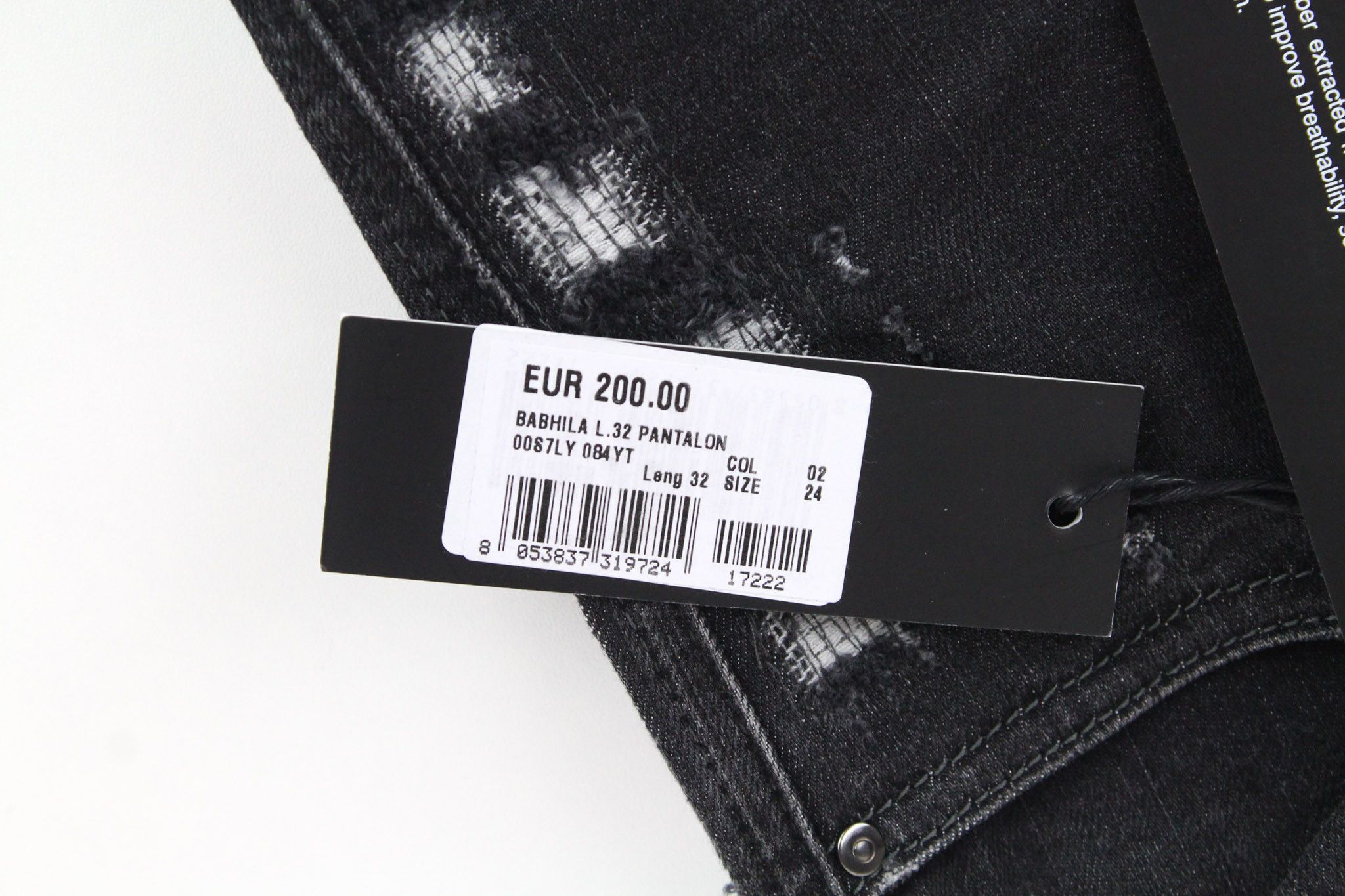 Diesel BABHILA 084YT W24/L32 Grey Distress Girls Jeans 71179 Size 24" / US 00 / IT 34 - 6 Thumbnail