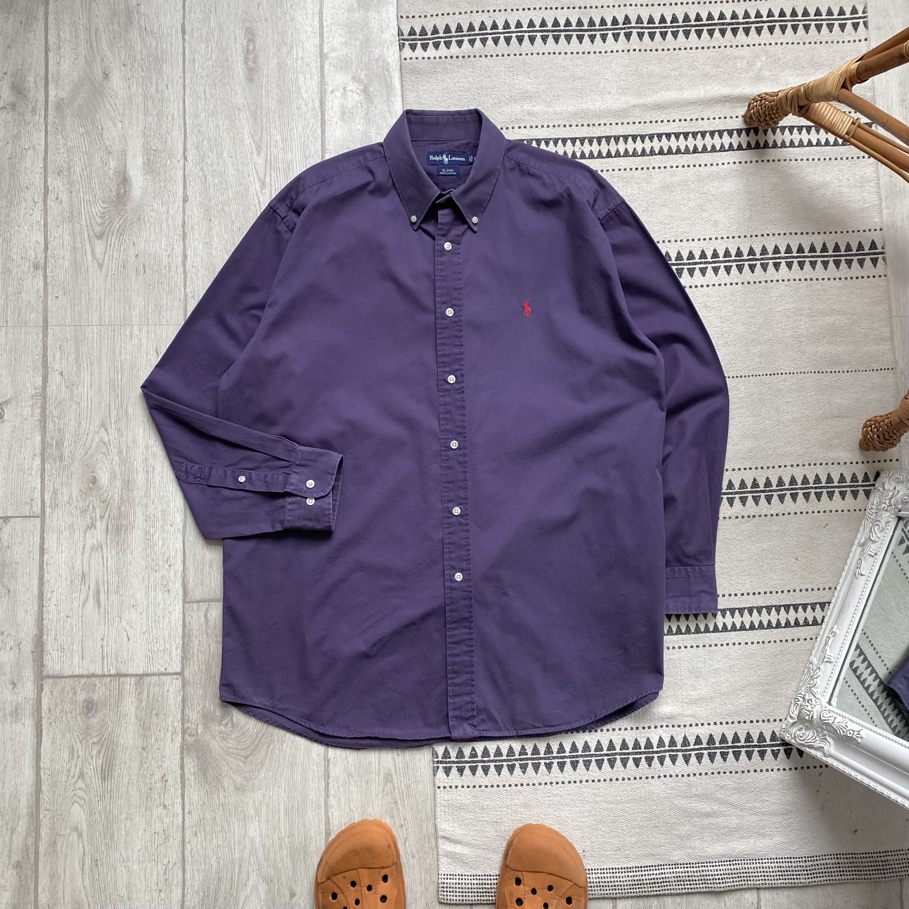 Polo Ralph Lauren 🏇Vintage 80s Polo Ralph Lauren Shirt Oldmoney Y2K Size US L / EU 52-54 / 3 - 1 Thumbnail