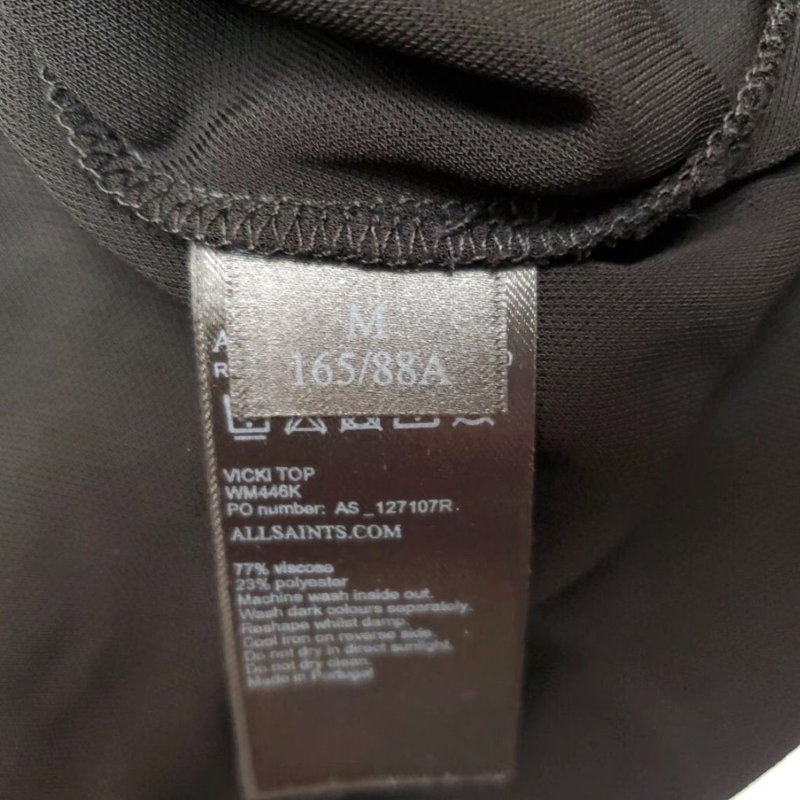 Allsaints Allsaints Blouse Womens Medium Black Cowl Neck Vickie Top Classic Wardrobe Size M / US 6-8 / IT 42-44 - 6 Thumbnail
