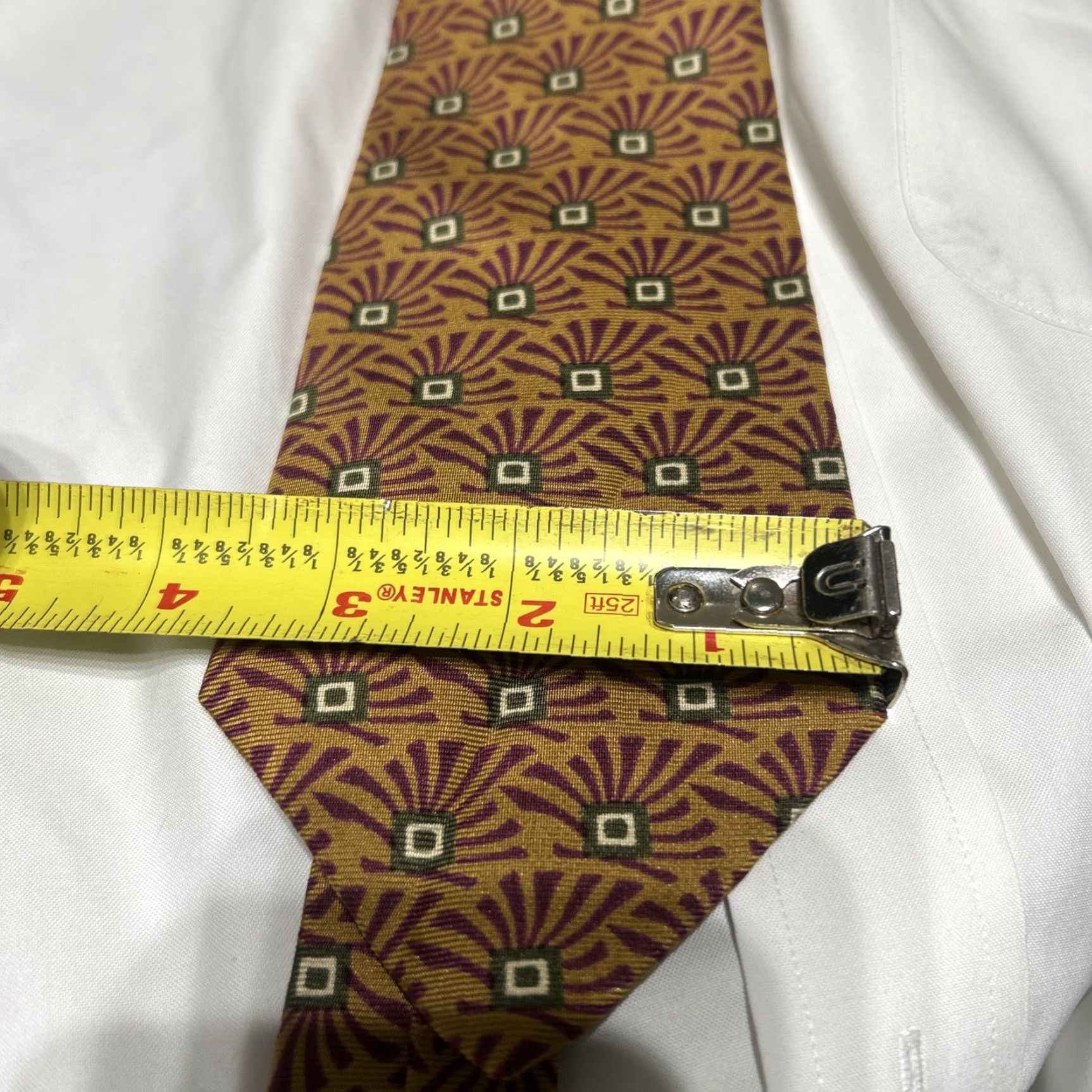 Vintage VINTAGE Burke & Boswell Silk Tie Mens Abstract Geometric Necktie Made in Canada 3.75"W Size ONE SIZE - 2 Thumbnail