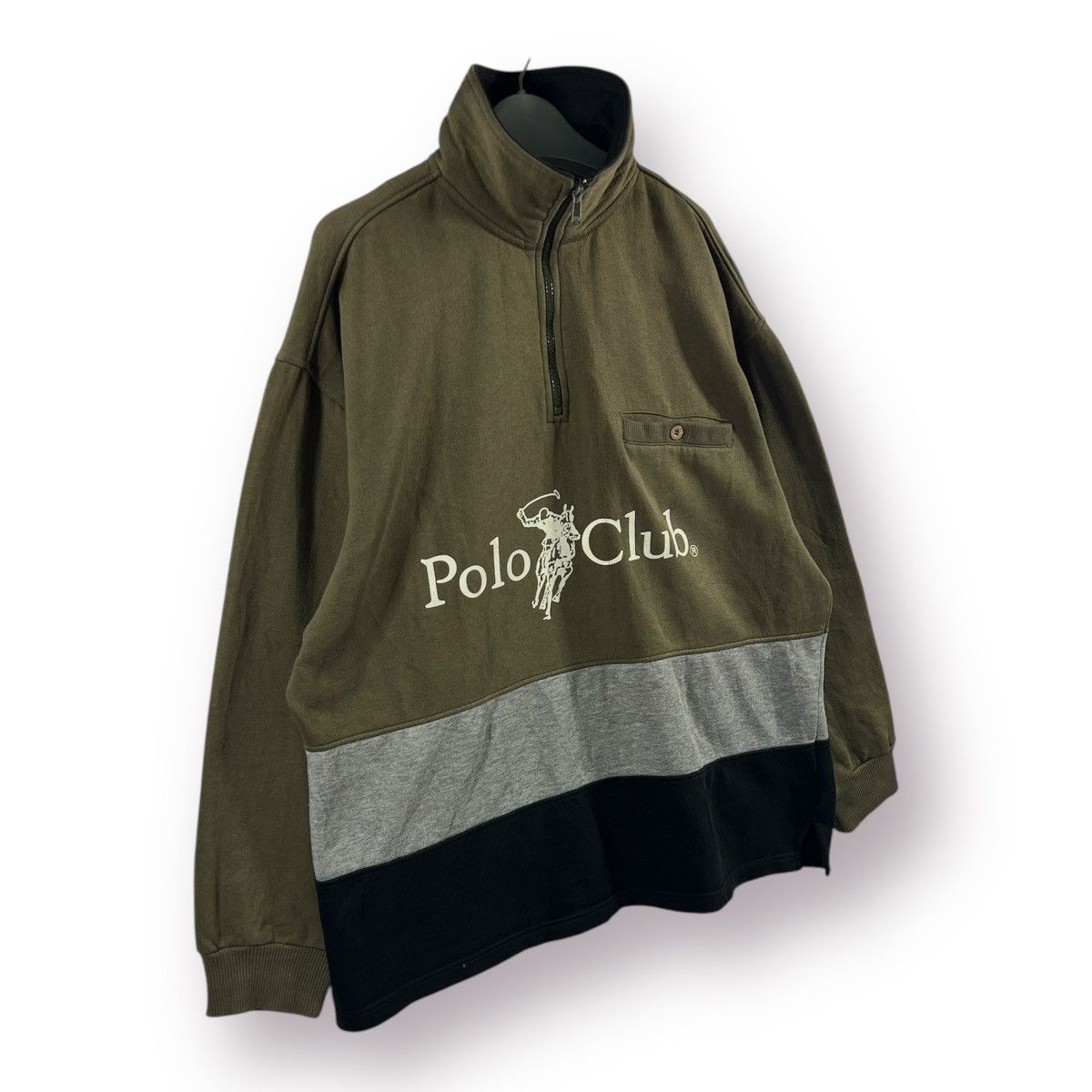 Beverly Hills Polo Club 🔥 Polo Club 3 tone Half zipper Sweat - LL Size US L / EU 52-54 / 3 - 3 Thumbnail