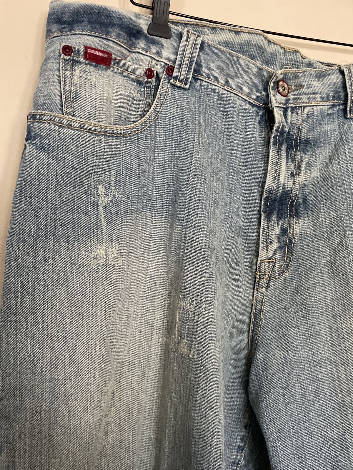 Fubu × Southpole Crazy FUBU Platinum Y2K Wide Leg Baggy Jorts Denim Shorts 40 Size US 40 / EU 56 - 3 Thumbnail