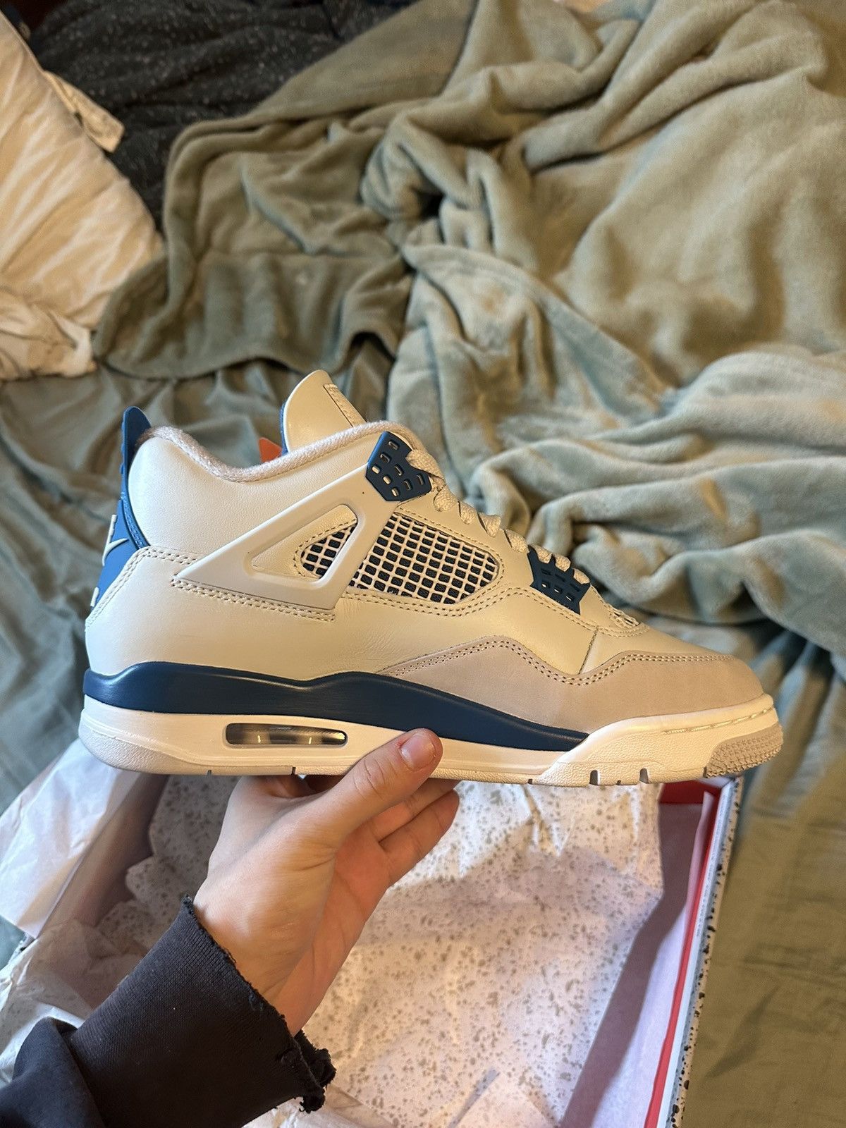 Jordan Brand × Nike Air Jordan 4 Military Blue (2024) Size US 8.5 / EU 41-42 - 2 Thumbnail