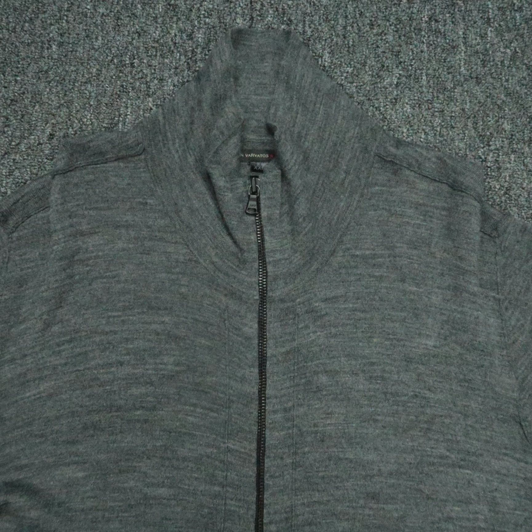 John Varvatos John Varvatos Sweater Mens XL Gray Full Zip Wool Blend Pockets Lightweight Size US XL / EU 56 / 4 - 2 Thumbnail
