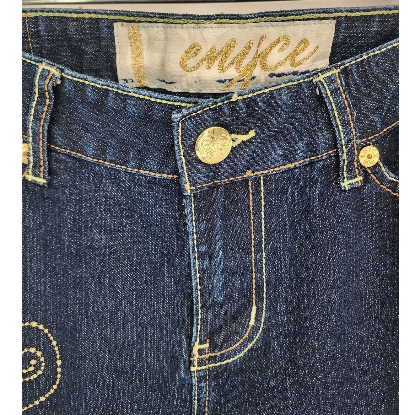 Enyce Y2K Enyce Dark Wash Embroidered Denim Jeans Women’s Size 11 Size 30" / US 8 / IT 44 - 4 Thumbnail