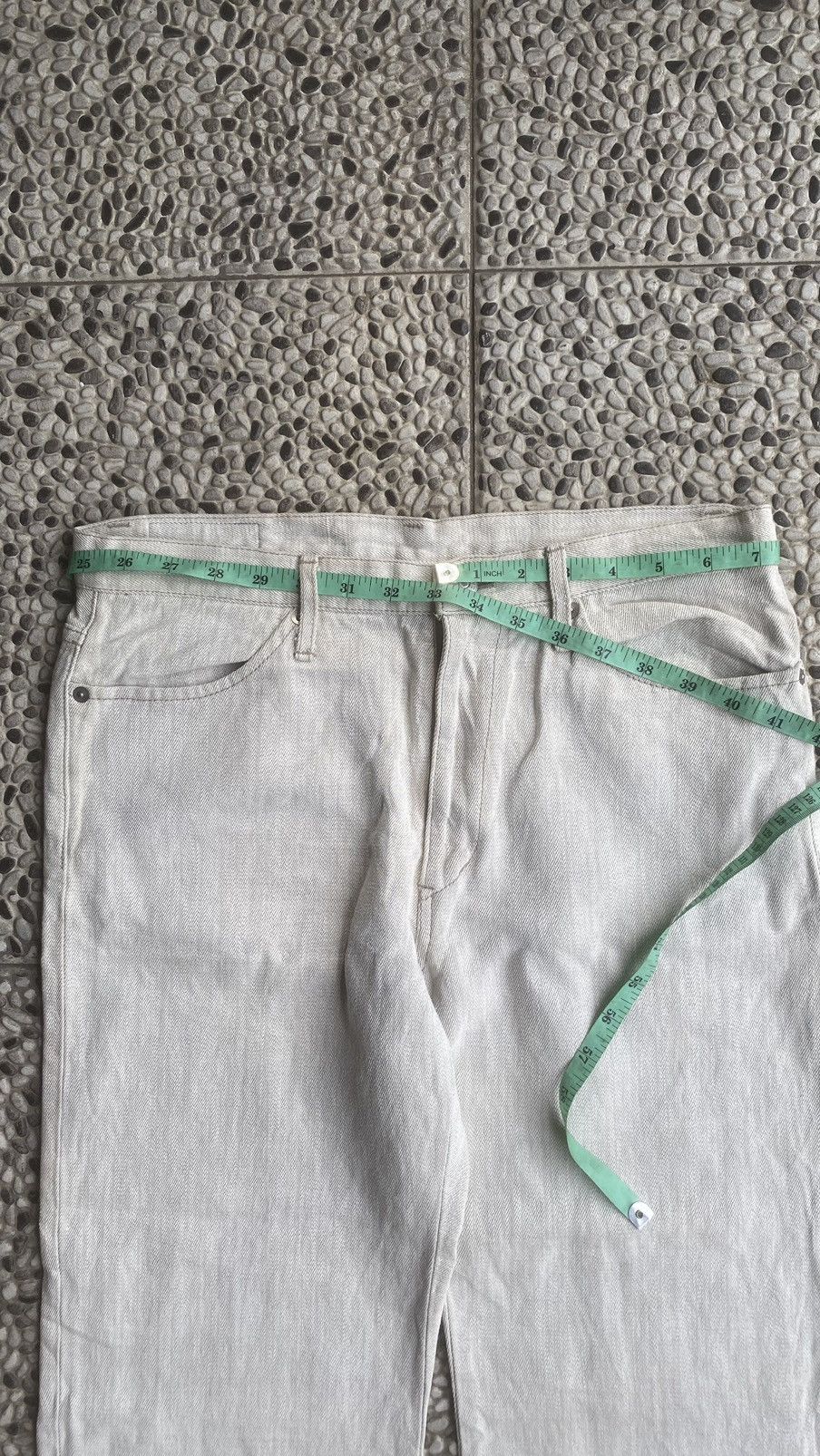 Issey Miyake TETE HOMME WHITE LINEN TROUSER PANTS Size US 32 / EU 48 - 4 Thumbnail
