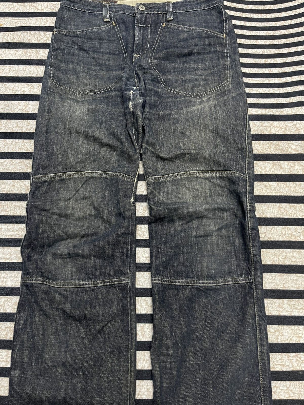 Marithe + Francois Girbaud 2000s MARITHE FRANCOIS GIRBAUD CURVED SIDEBONE JEANS RARE Size US 31 - 5 Thumbnail