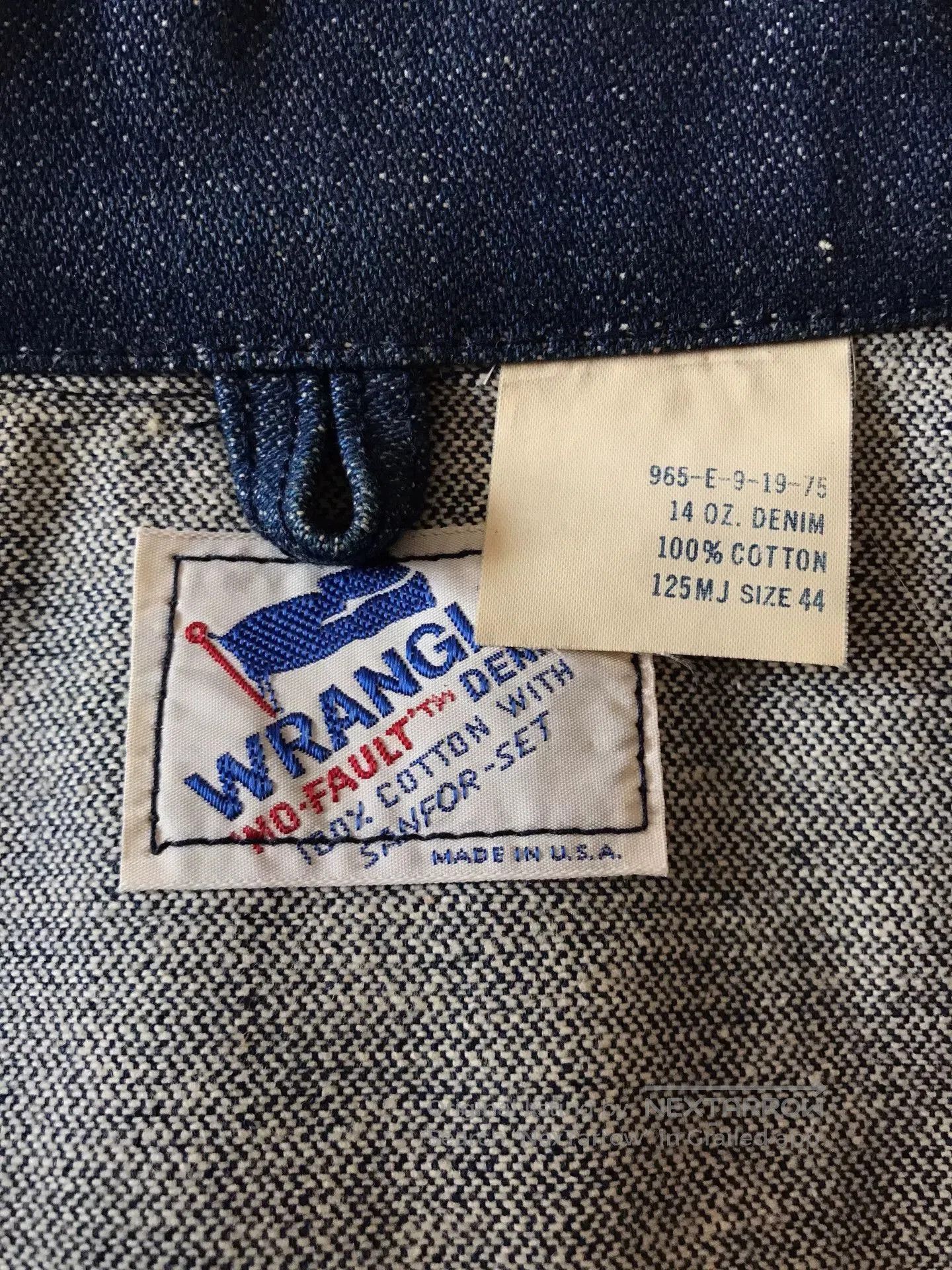Wrangler 1960s Wrangler Type 3 Western Jacket. Size US S / EU 44-46 / 1 - 9 Thumbnail