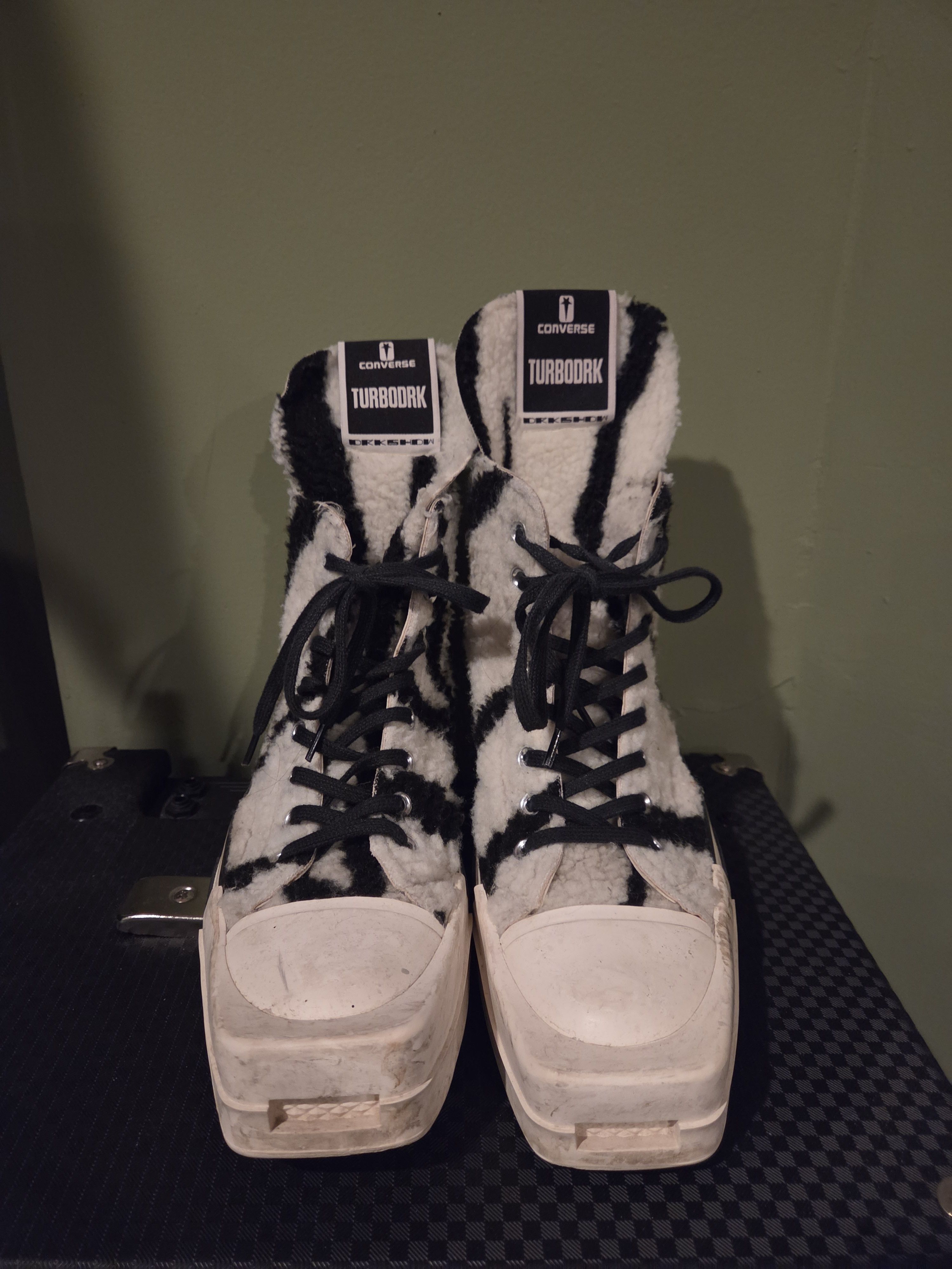 Converse × Rick Owens Drkshdw TURBODRK Size US 9 / EU 42 - 1 Thumbnail