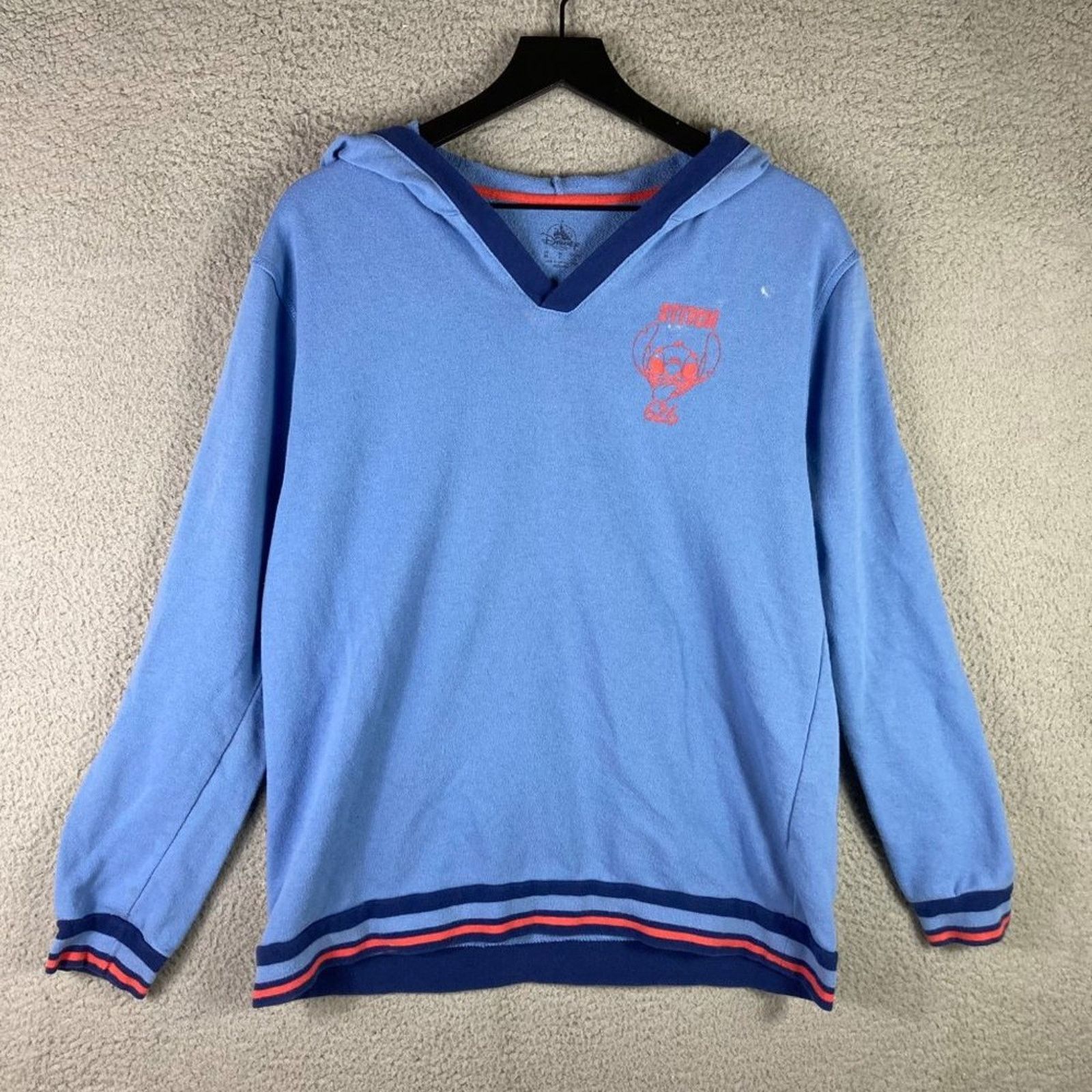 Disney Disney Sweatshirt Stitch Lilo Pullover Hooded Blue Size M Size US M / EU 48-50 / 2 - 1 Thumbnail