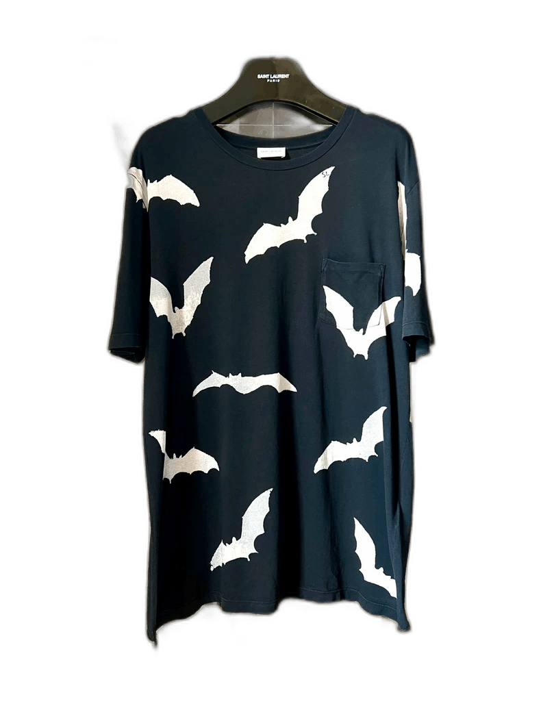 Saint Laurent Paris saint laurent black bat half - sleeve top Size US S / EU 44-46 / 1 - 1 Thumbnail