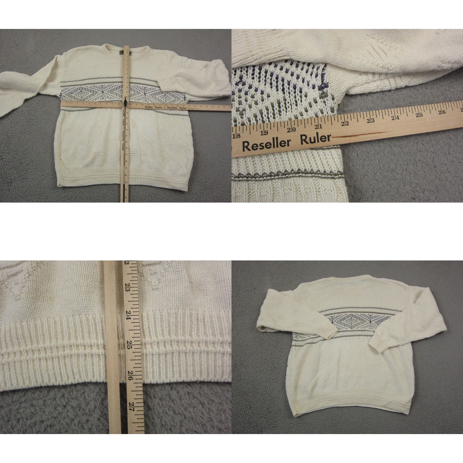 Jantzen VINTAGE Jantzen Sweater Mens Regular Medium Beige Knit Crew Neck pullover 80s 90s Outdoor All Seasons Size US L / EU 52-54 / 3 - 8 Thumbnail
