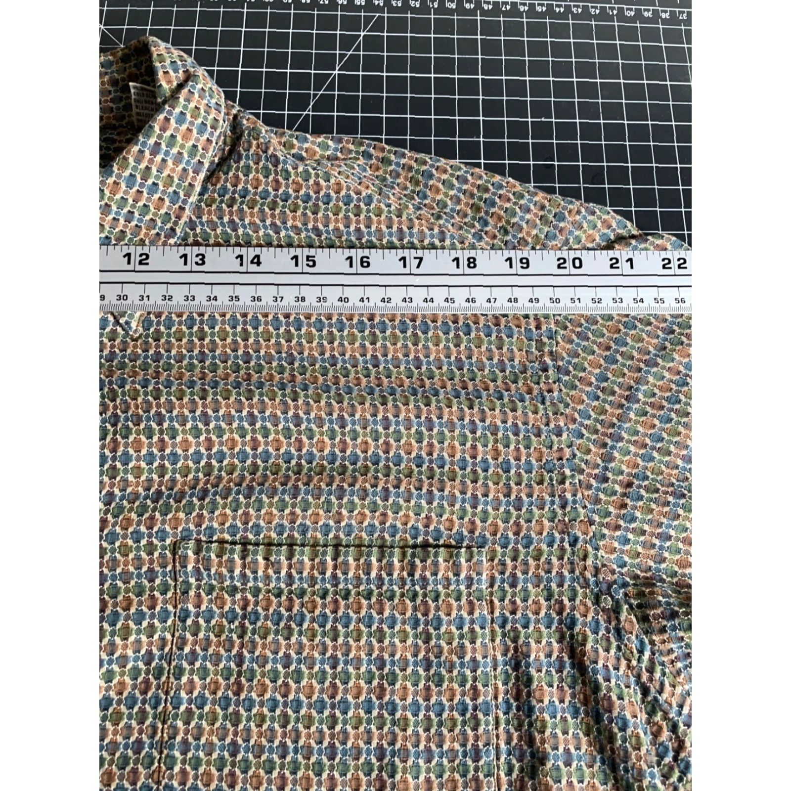 Vintage Jhane Barnes Shirt Men's Large Textured Cotton Geometric Pattern Japan Fabric Size US L / EU 52-54 / 3 - 7 Thumbnail
