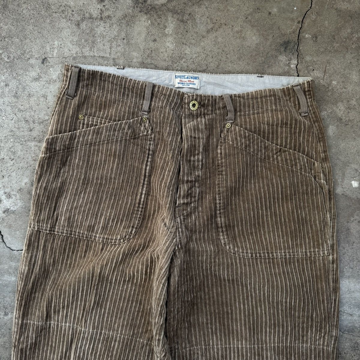 Vintage Vintage 90's Rivet Laundry Italy Corduroy Work Pant Size US 34 / EU 50 - 5 Thumbnail