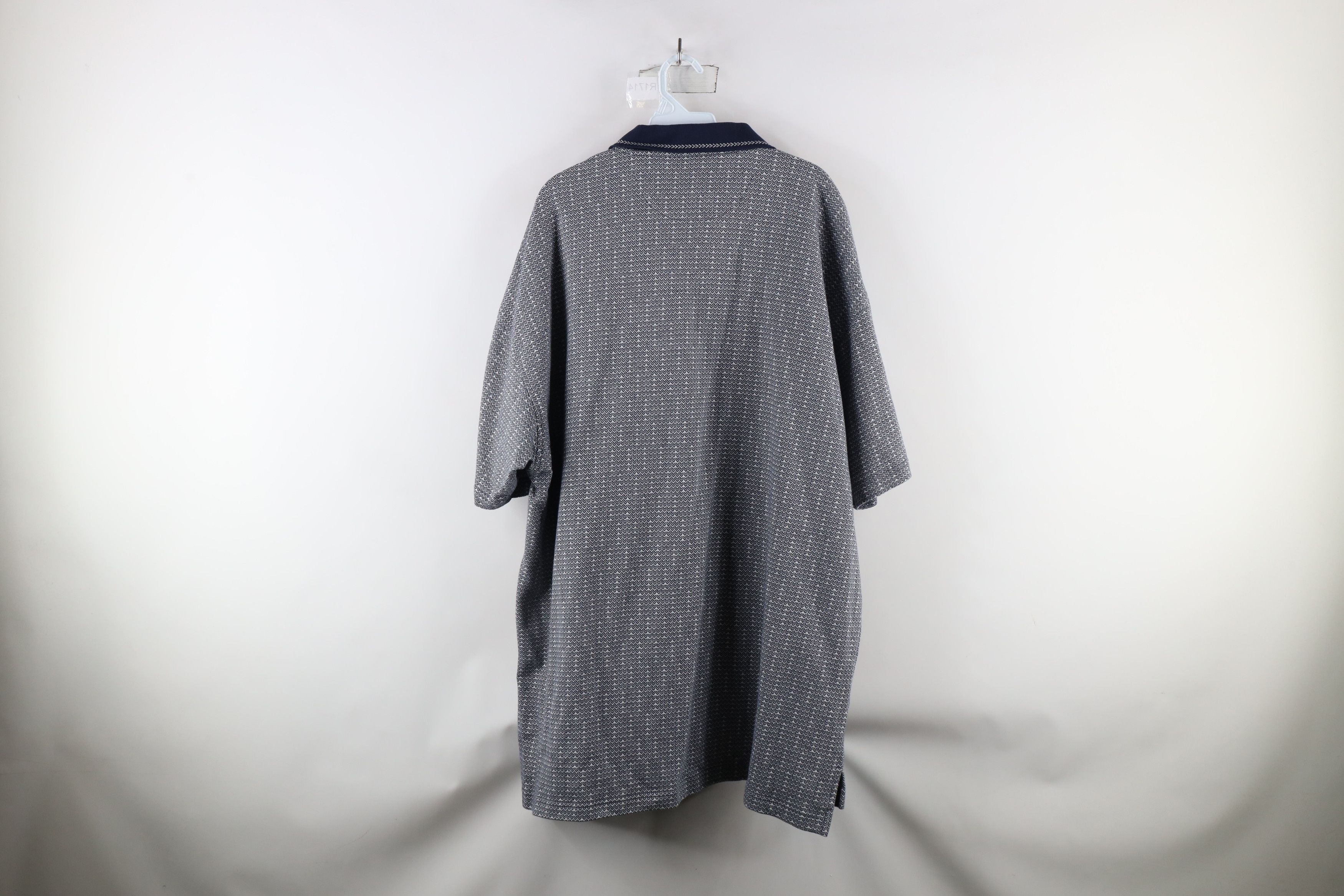 Vintage Vintage 90s Streetwear Knit Collared Golf Polo Shirt Blue Size US XXL / EU 58 / 5 - 9 Thumbnail