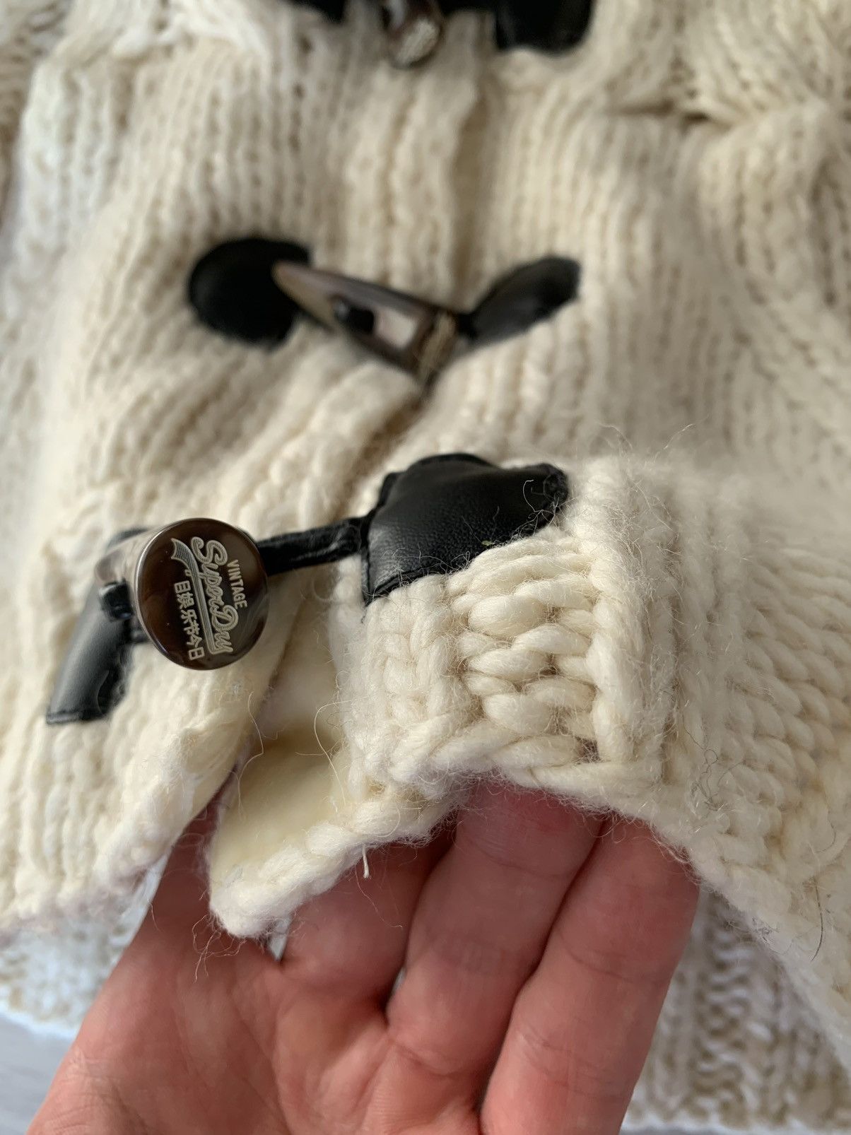 Japanese Brand Y2K SuperDry Knitted Fur Hooded Vest ifsixwasnine LGB goa Size US M / EU 48-50 / 2 - 8 Thumbnail