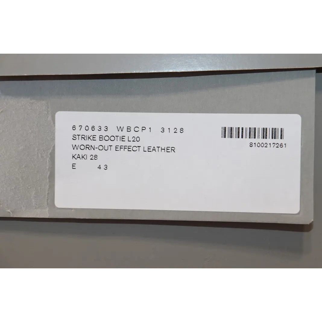 Balenciaga o1rshd1 Worn-Out Effect Leather Strike Bootie L20 in Khaki Size US 10 / EU 43 - 14 Thumbnail