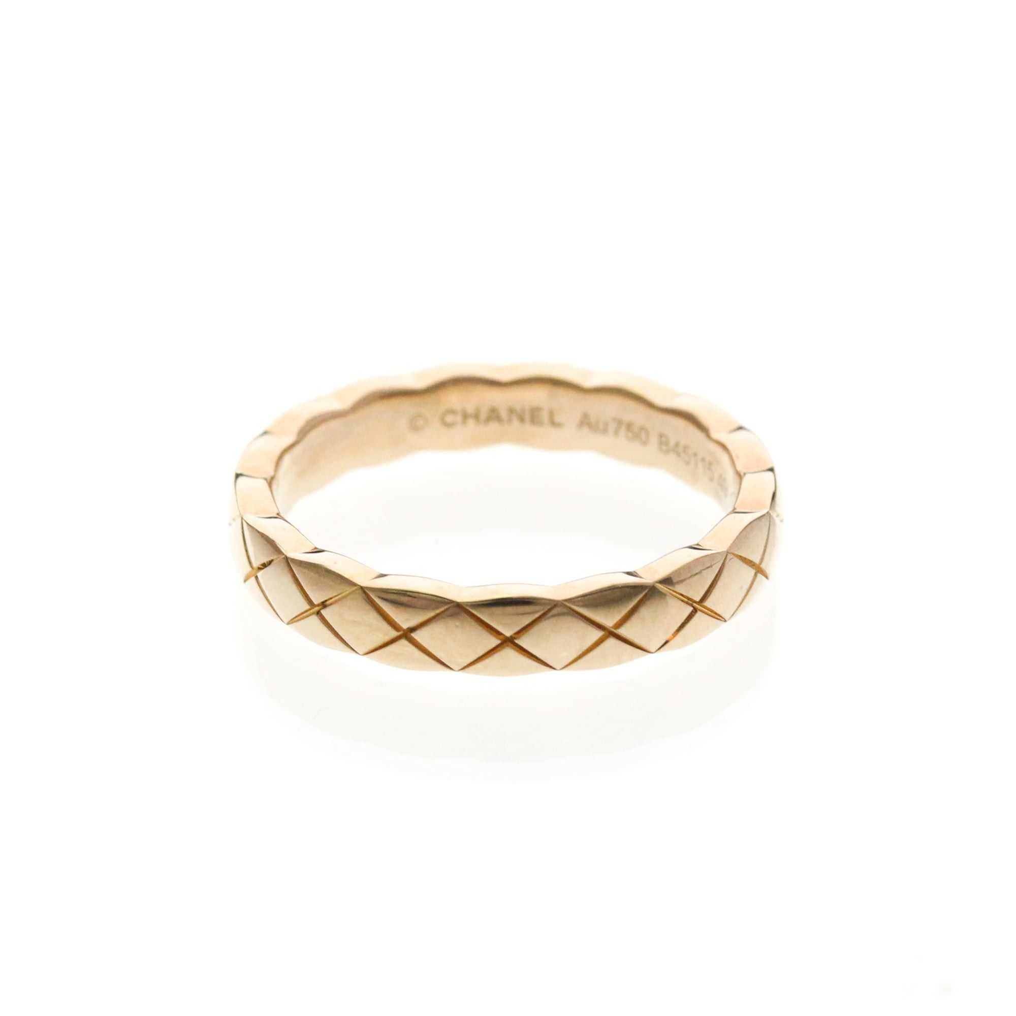 Chanel Chanel Coco Crush Ring Mini Model Pink Gold (18K) Fashion No Stone Band Ring Pink Gold Size ONE SIZE - 1 Thumbnail