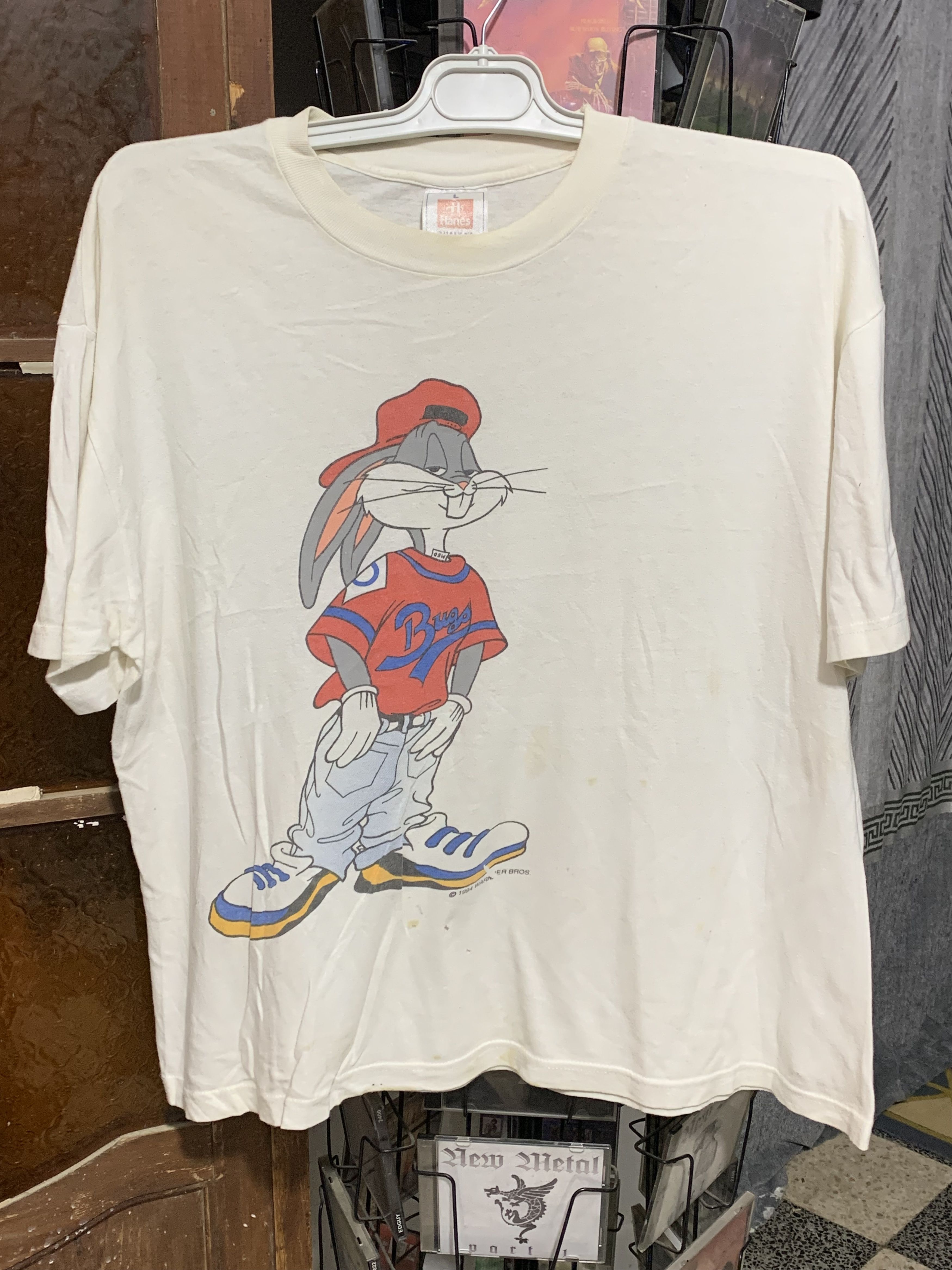 Vintage VTG 1994 Warner Bros Bucks Bunny White T-Shirt Kriss Kross Size US L / EU 52-54 / 3 - 1 Thumbnail