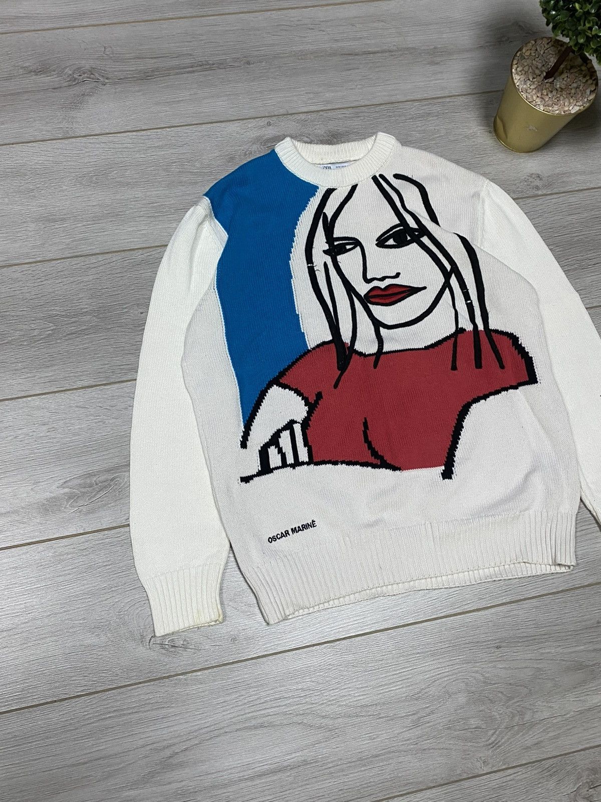 Zara Vintage Zara Oscar Marine All About My Mother Rare Sweater Size US M / EU 48-50 / 2 - 5 Thumbnail