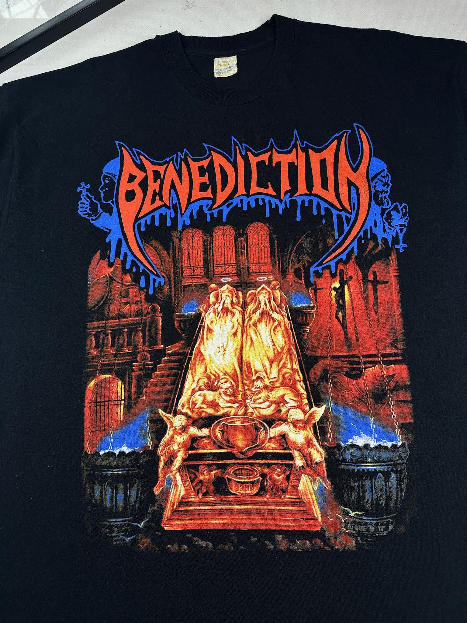 Band Tees Vintage Benediction Death Thrash Metal Rock Band Tee Size US XL / EU 56 / 4 - 2 Thumbnail