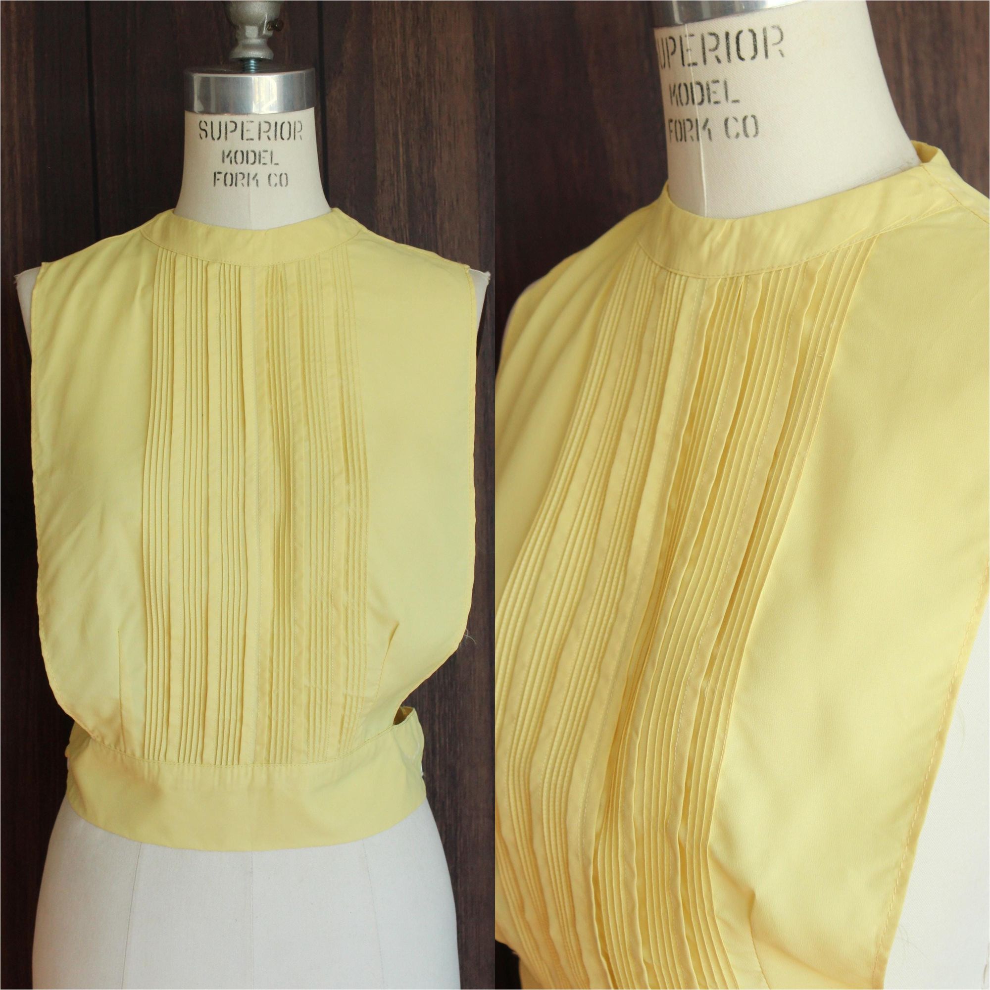 Vintage Vintage 1950s Dickie, Suitor by Babe Yellow Blouse Front wit Size ONE SIZE - 1 Thumbnail