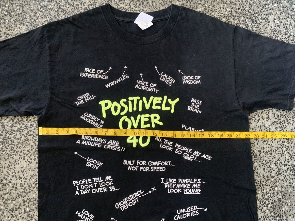 Arts & Science Vintage 90s Positively Over 40 American Sportswear T shirt Size US L / EU 52-54 / 3 - 10 Thumbnail