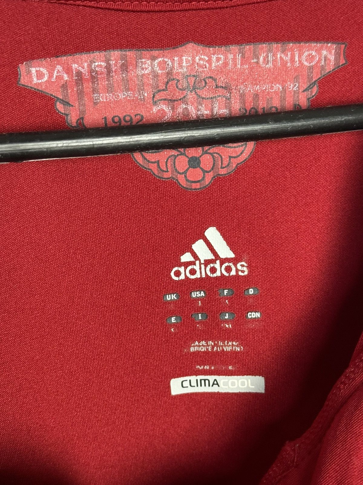 Adidas Denmark National Team 12/13 Home Football Jersey T-Shirt Size US XL / EU 56 / 4 - 7 Thumbnail