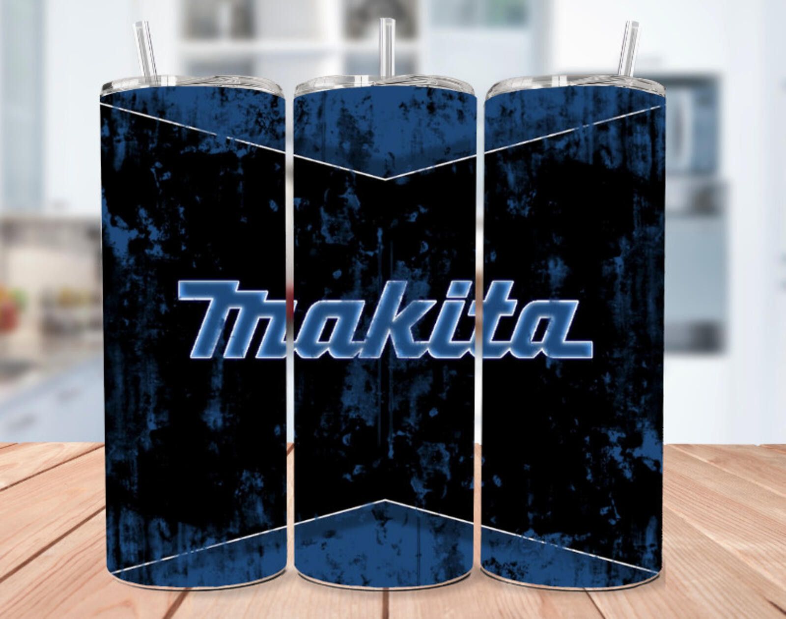 The Unbranded Brand Makita Distressed Stainless Steel Multicolor Tumbler 20 Oz Size ONE SIZE - 1 Thumbnail