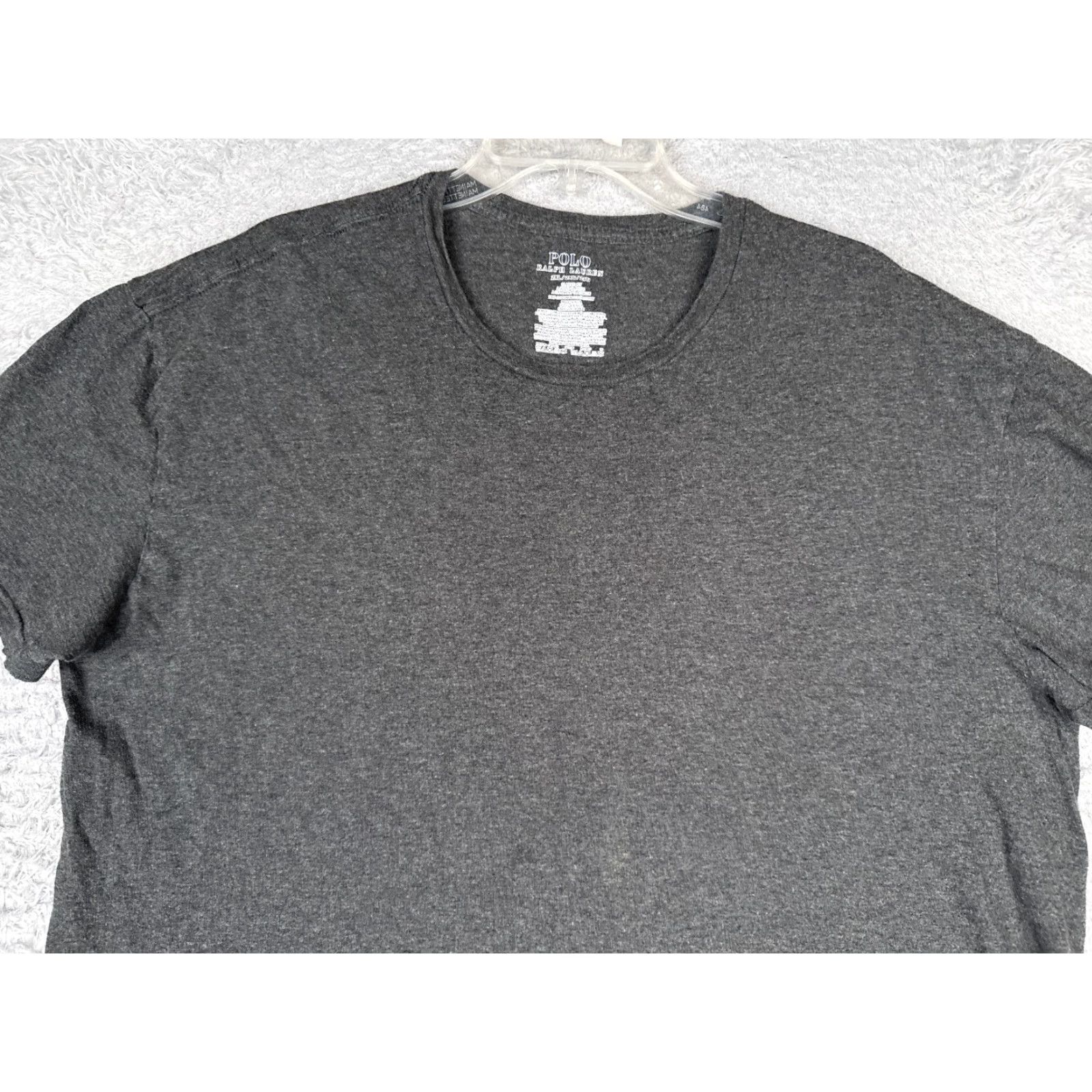 Ralph Lauren Polo Ralph Lauren Shirt Mens 2XL Gray Crew Neck Short Sleeve Cotton Jersey Embroidered Logo Classic Slim Fit Size US XXL / EU 58 / 5 - 4 Thumbnail