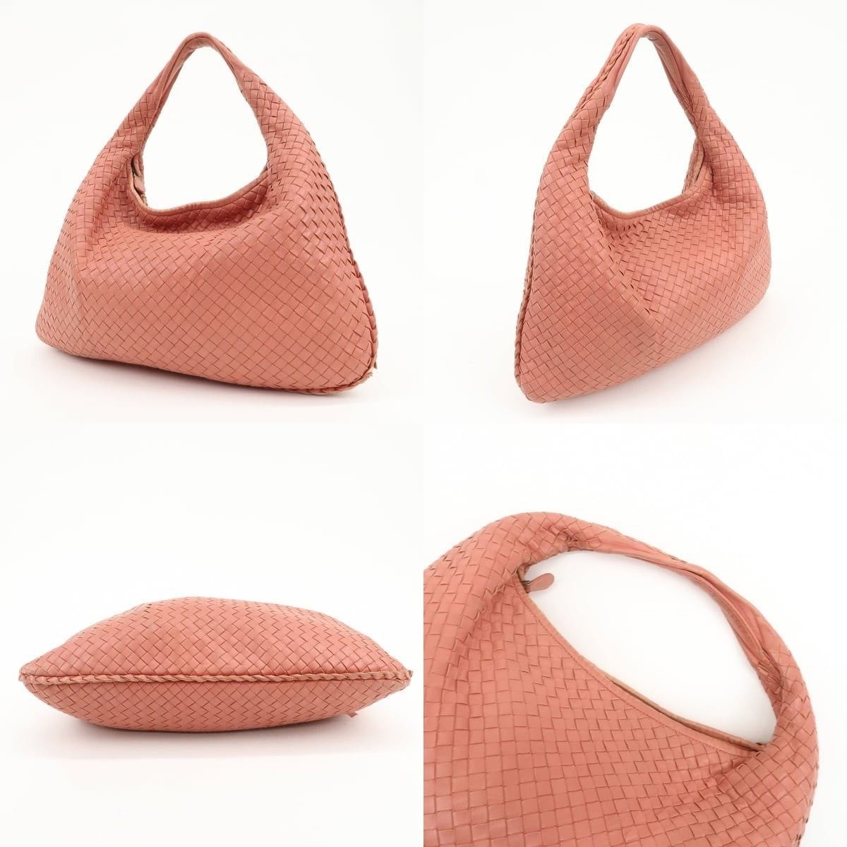 Bottega Veneta Bottega Veneta Intrecciato Lambskin Hobo Bag Pink Size ONE SIZE - 3 Thumbnail