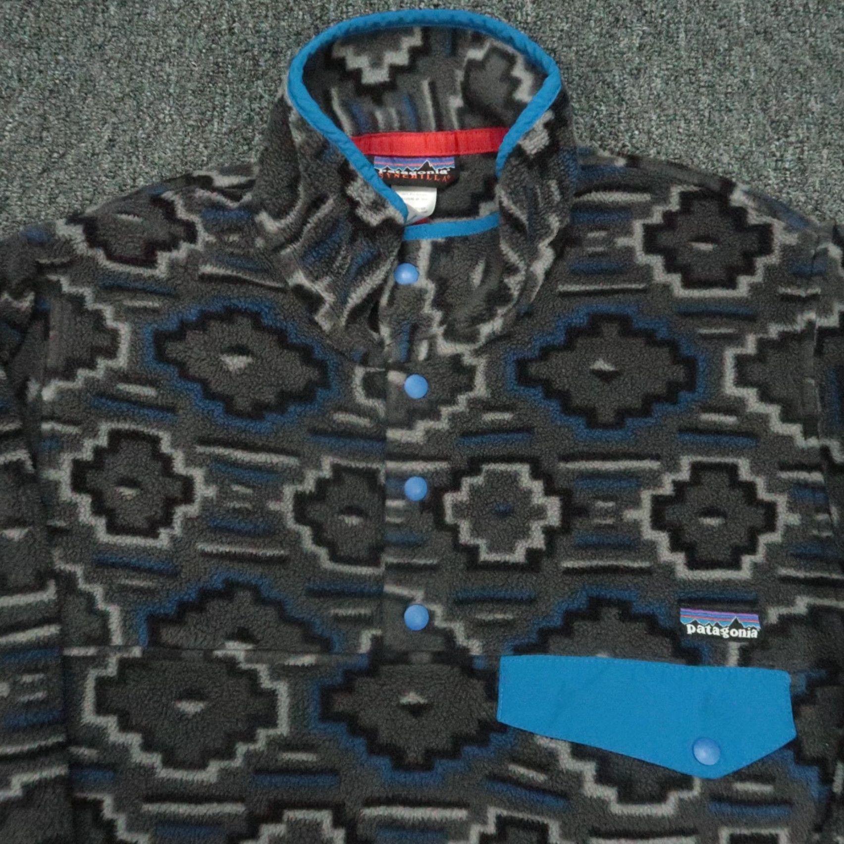 Patagonia Patagonia Synchilla Pullover Jacket Mens XS Extra Small Gray Fleece T Snap Geometric Aztec Patagonias Snap T Product Line Patagonia Snap T Size US XS / EU 42 / 0 - 2 Thumbnail