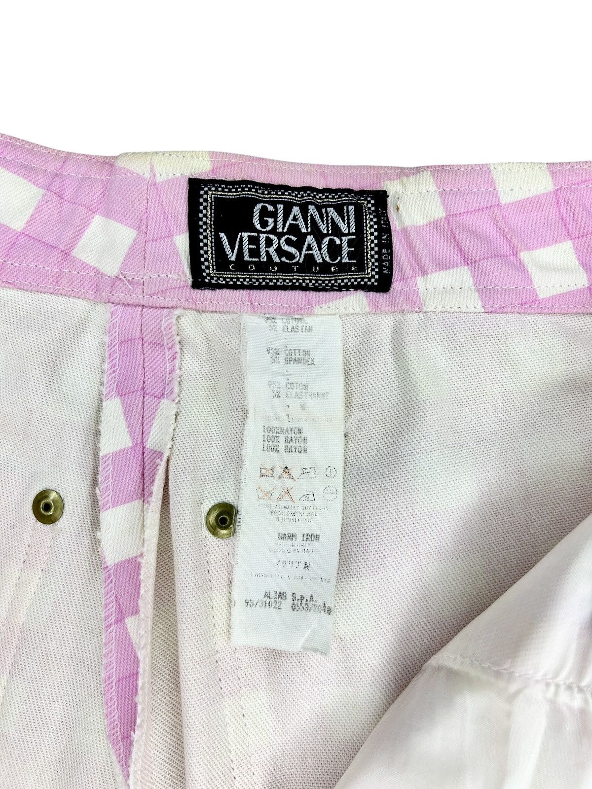 Versace S/S 93 Gingham Shorts Size 28" / US 6 / IT 42 - 5 Thumbnail