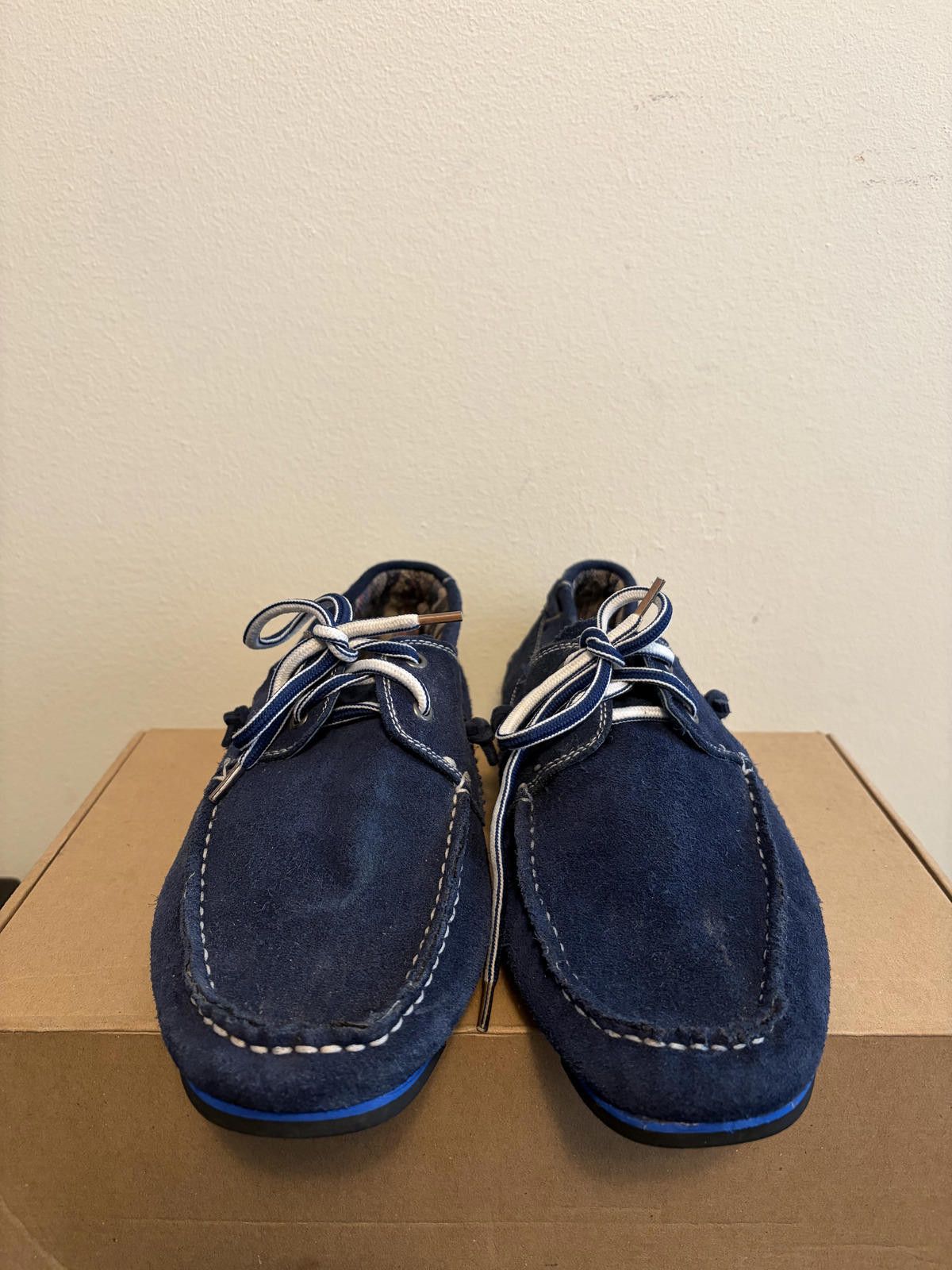 Steve Madden Steve Madden Men's Blue Sueded Boat Shoes (Size 10.5) Size US 10.5 / EU 43-44 - 1 Thumbnail