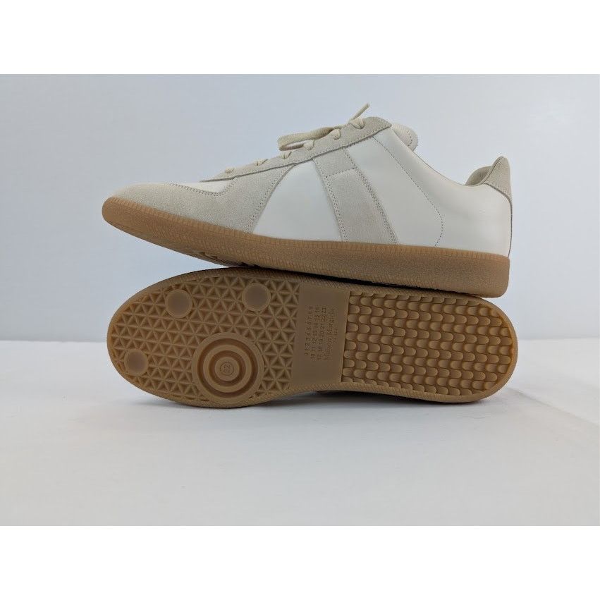 Maison Margiela o1rshd1 Leather Replica Sneaker in White / Grey Size US 12 / EU 45 - 13 Thumbnail