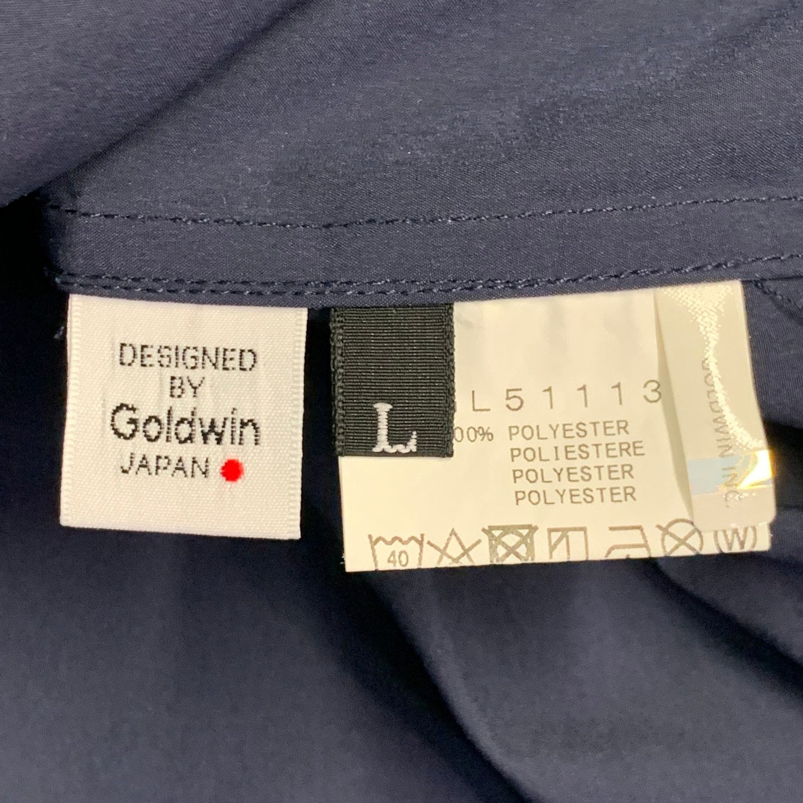 Goldwin Size L Navy Polyester One Pocket Snaps Long Sleeve Shirt Size US L / EU 52-54 / 3 - 5 Thumbnail