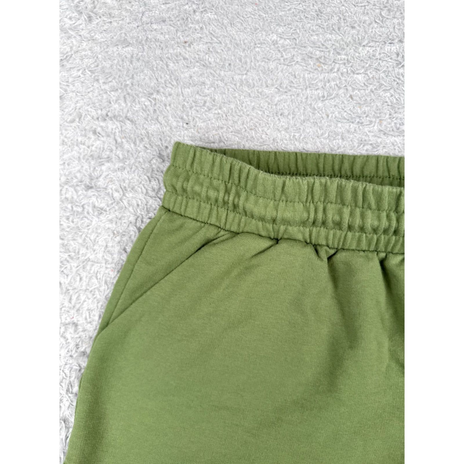 Vintage Cabela's Shorts Women Medium Green Elastic Waist Sweat French Terry Cotton 32x3 Size 32" / US 10 / IT 46 - 4 Thumbnail