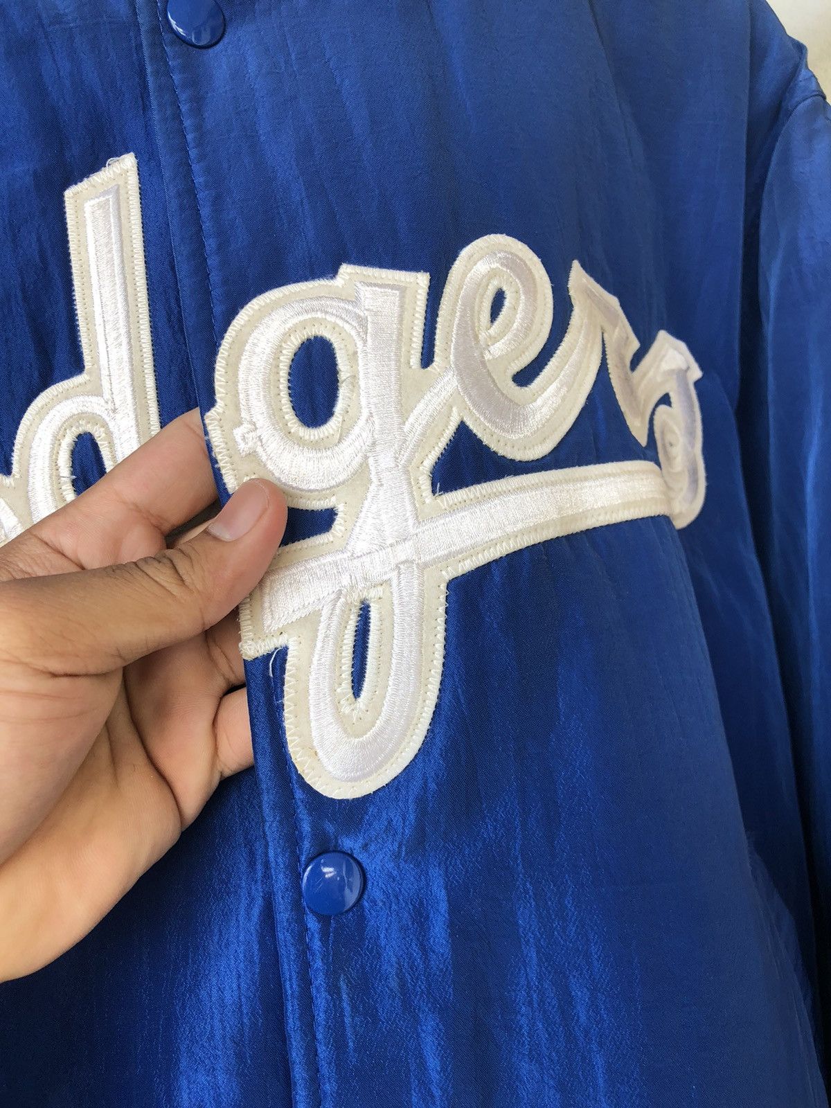 MLB Vintage 90s Dodgers MLB Nomo by Starter Bomber Jacket Size US M / EU 48-50 / 2 - 11 Thumbnail