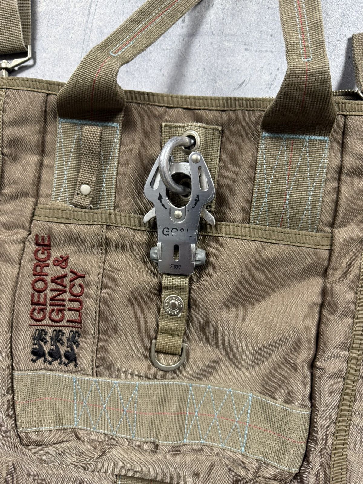 Japanese Brand GEORGE GINA & LUCY Tactical Khaki Shoulder Bag ggl bag Size ONE SIZE - 4 Thumbnail
