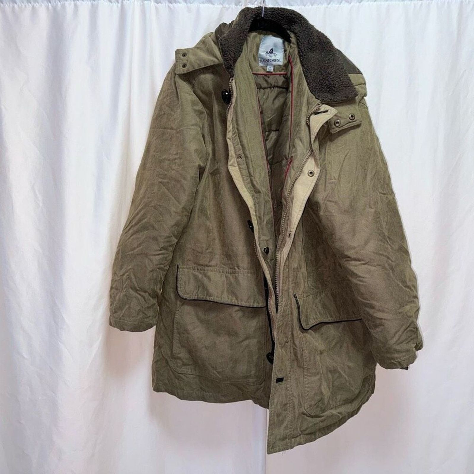 Rainforest Rainforest Hooded Olive Green Parka | Sz XL Size US XL / EU 56 / 4 - 2 Thumbnail