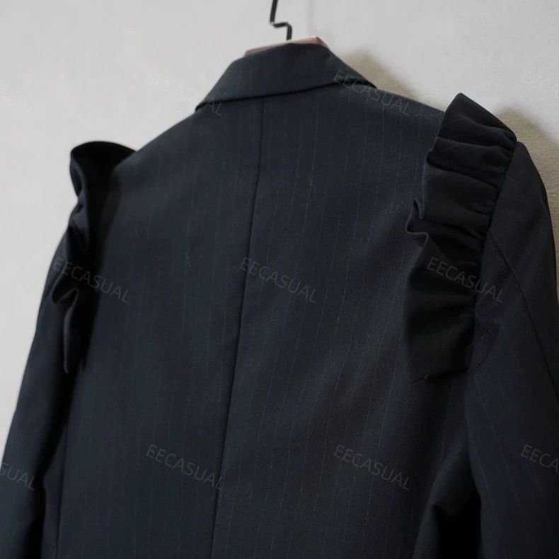 Comme des Garcons Comme Des Garcons Lace Shoulder Wool Blazer Size S / US 4 / IT 40 - 6 Thumbnail