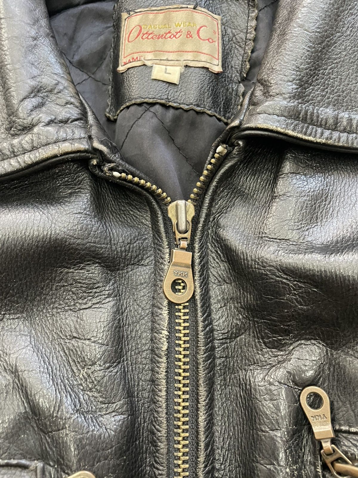 Japanese Brand Leather jacket punk cropped bomber schott style 90s y2k Size US L / EU 52-54 / 3 - 7 Thumbnail