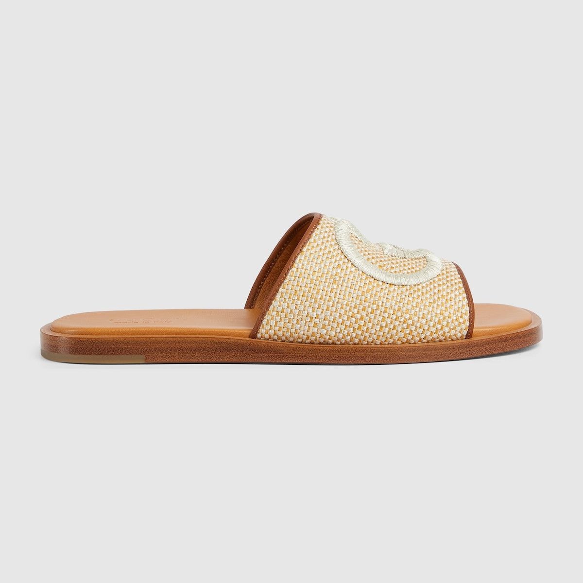 o1loc1c0625 Slide Sandals With Embroidery in Multicolor