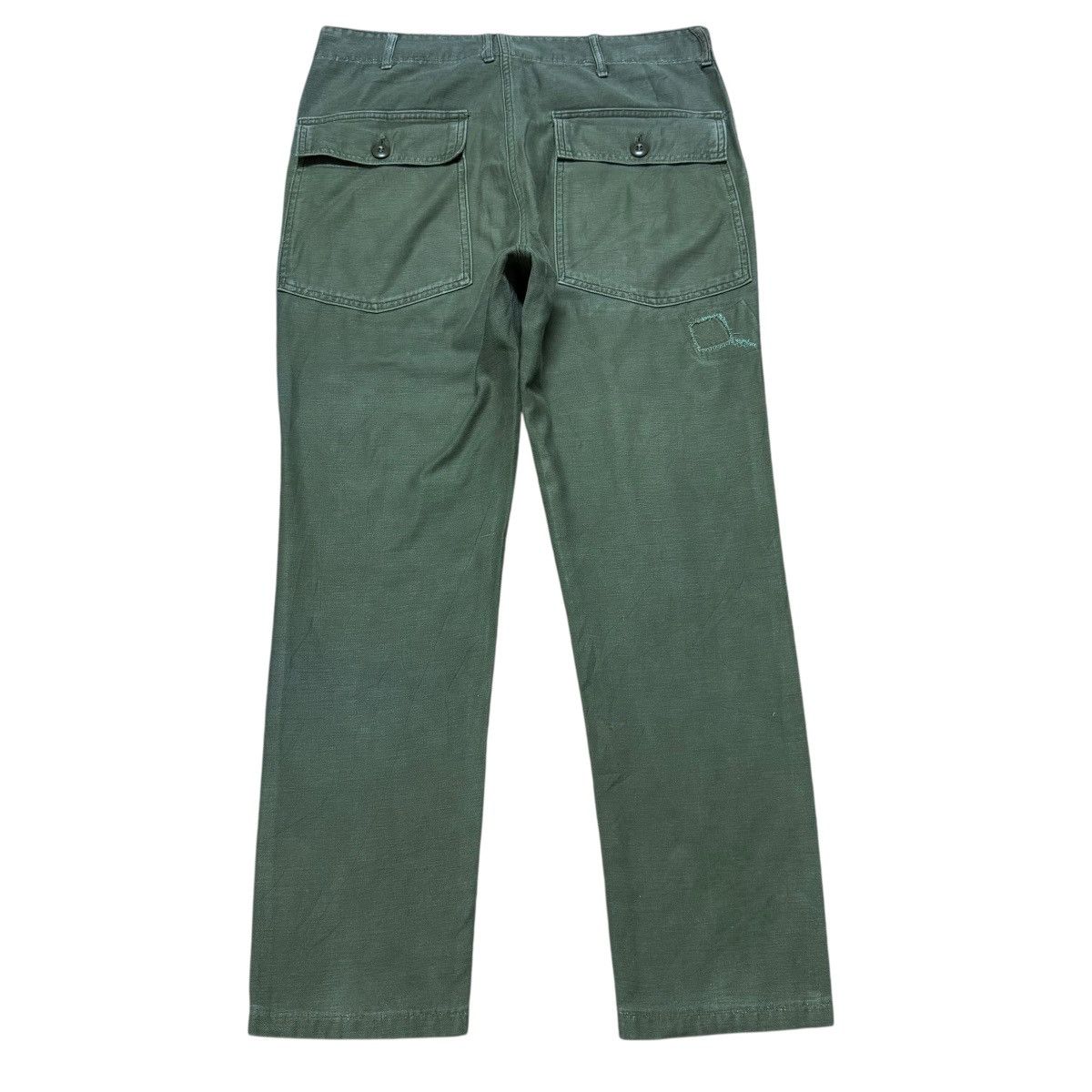 Vintage Vintage 80s OG107 Us Army Fatigue Pants Repaired Size US 34 / EU 50 - 2 Thumbnail